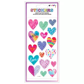 Glitter Heart Stickers