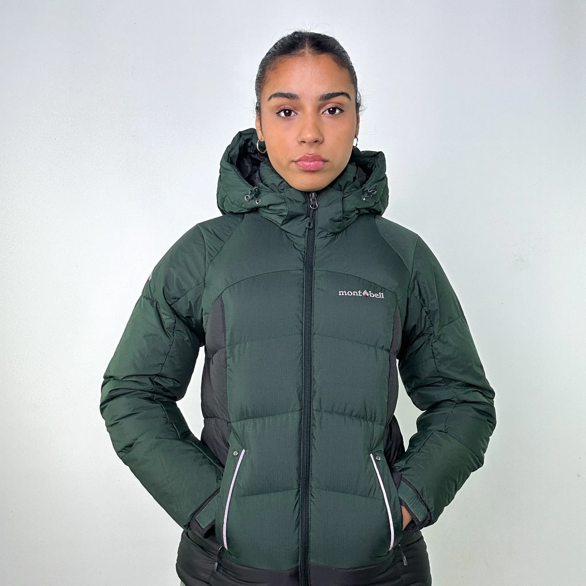 Green y2ks Mont Bell Puffer Jacket Coat (S)