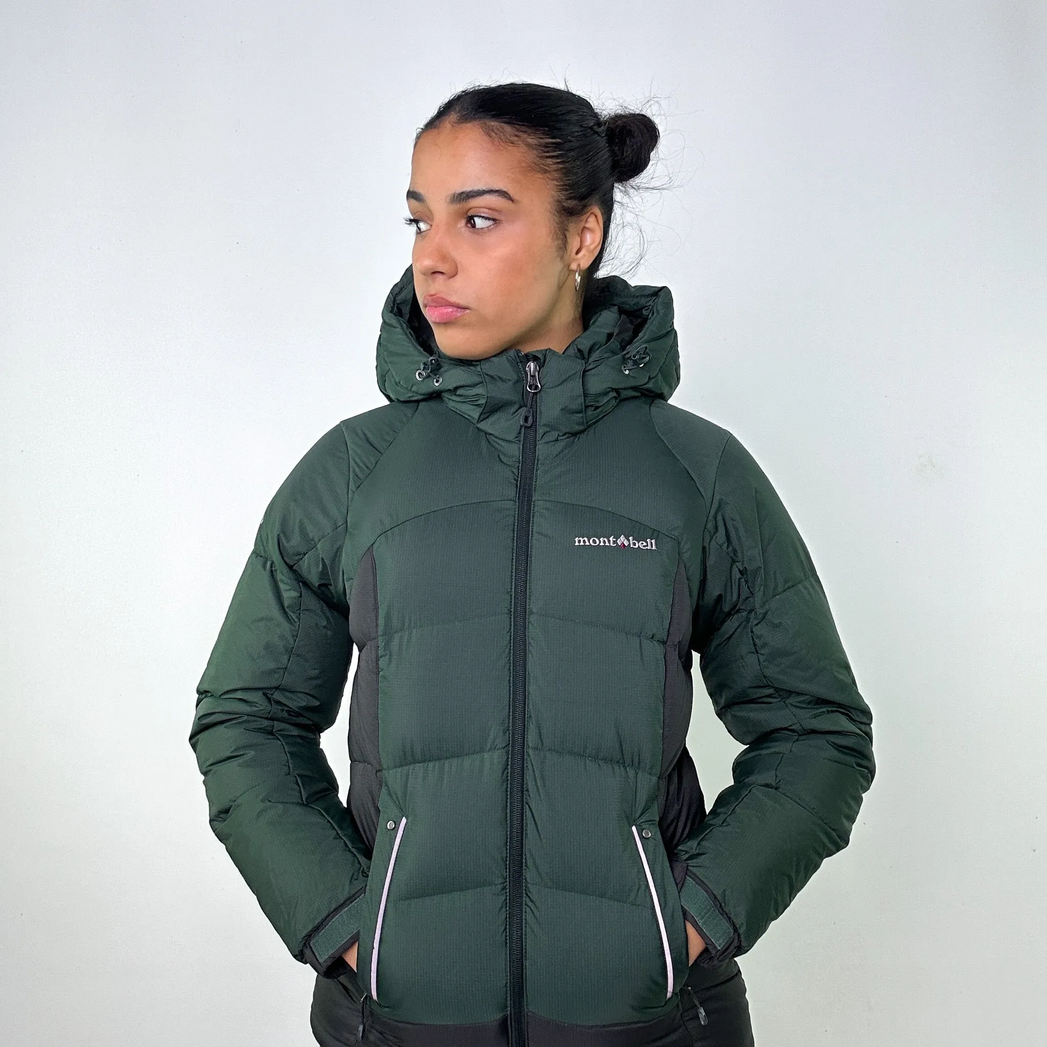 Green y2ks Mont Bell Puffer Jacket Coat (S)