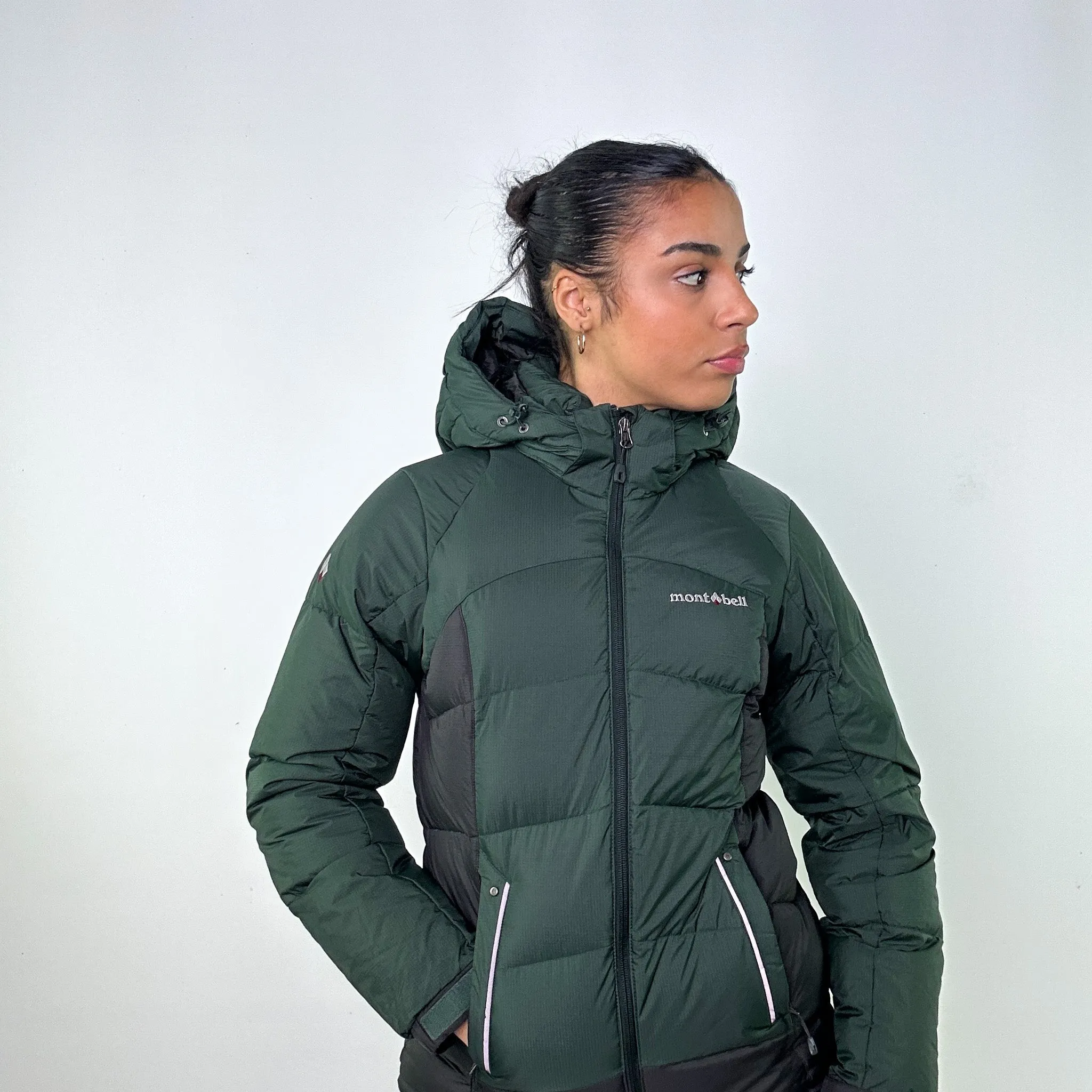 Green y2ks Mont Bell Puffer Jacket Coat (S)