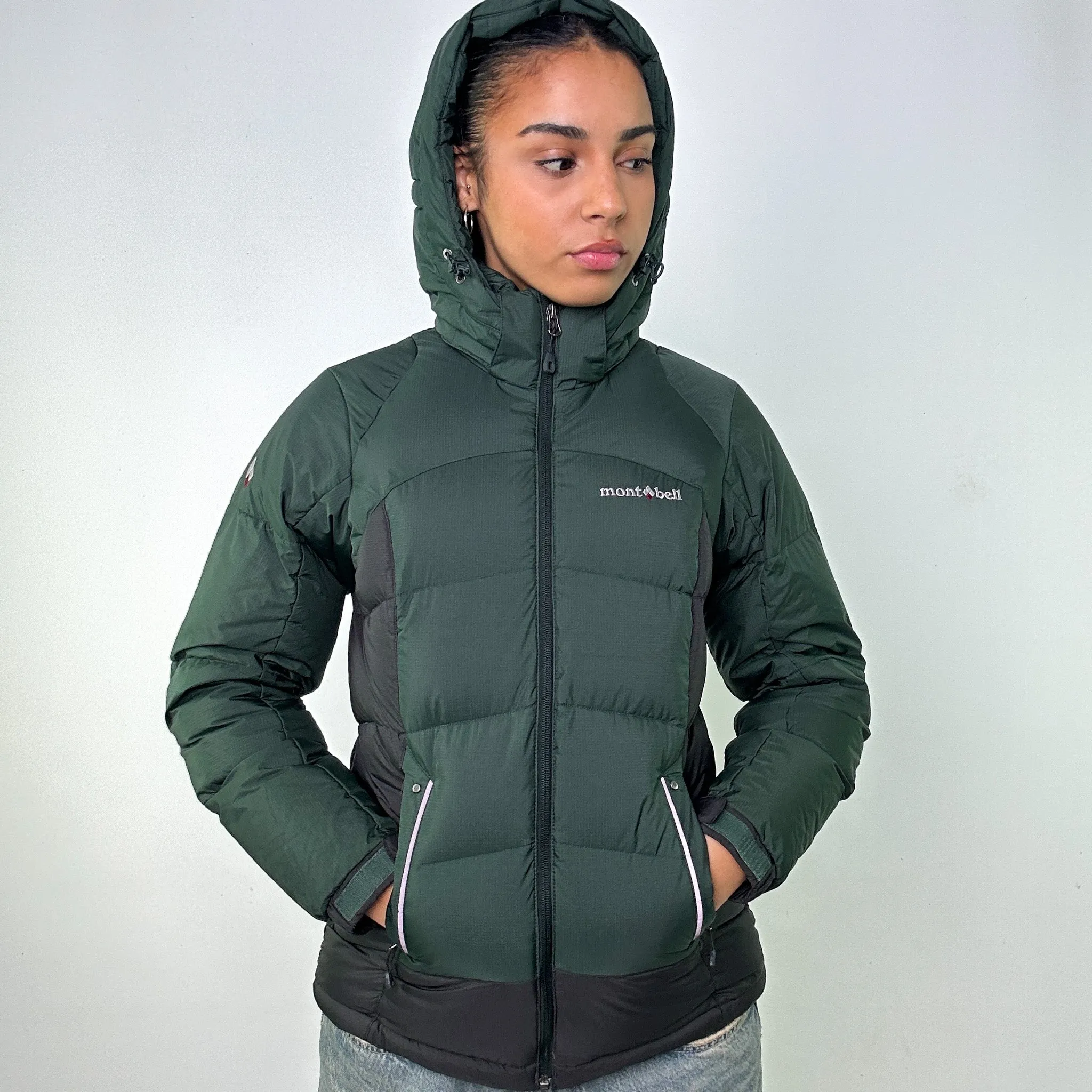 Green y2ks Mont Bell Puffer Jacket Coat (S)