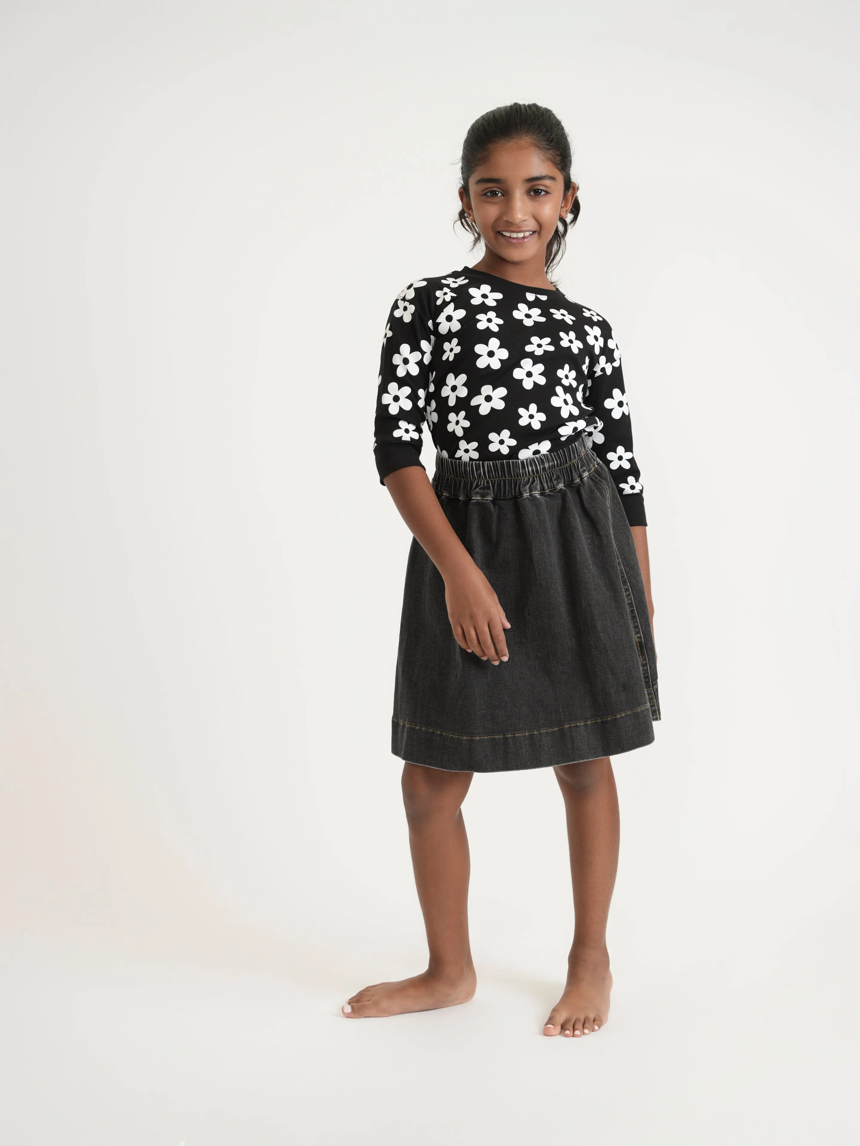 GS24427-A-SKIRT DOT&LINE