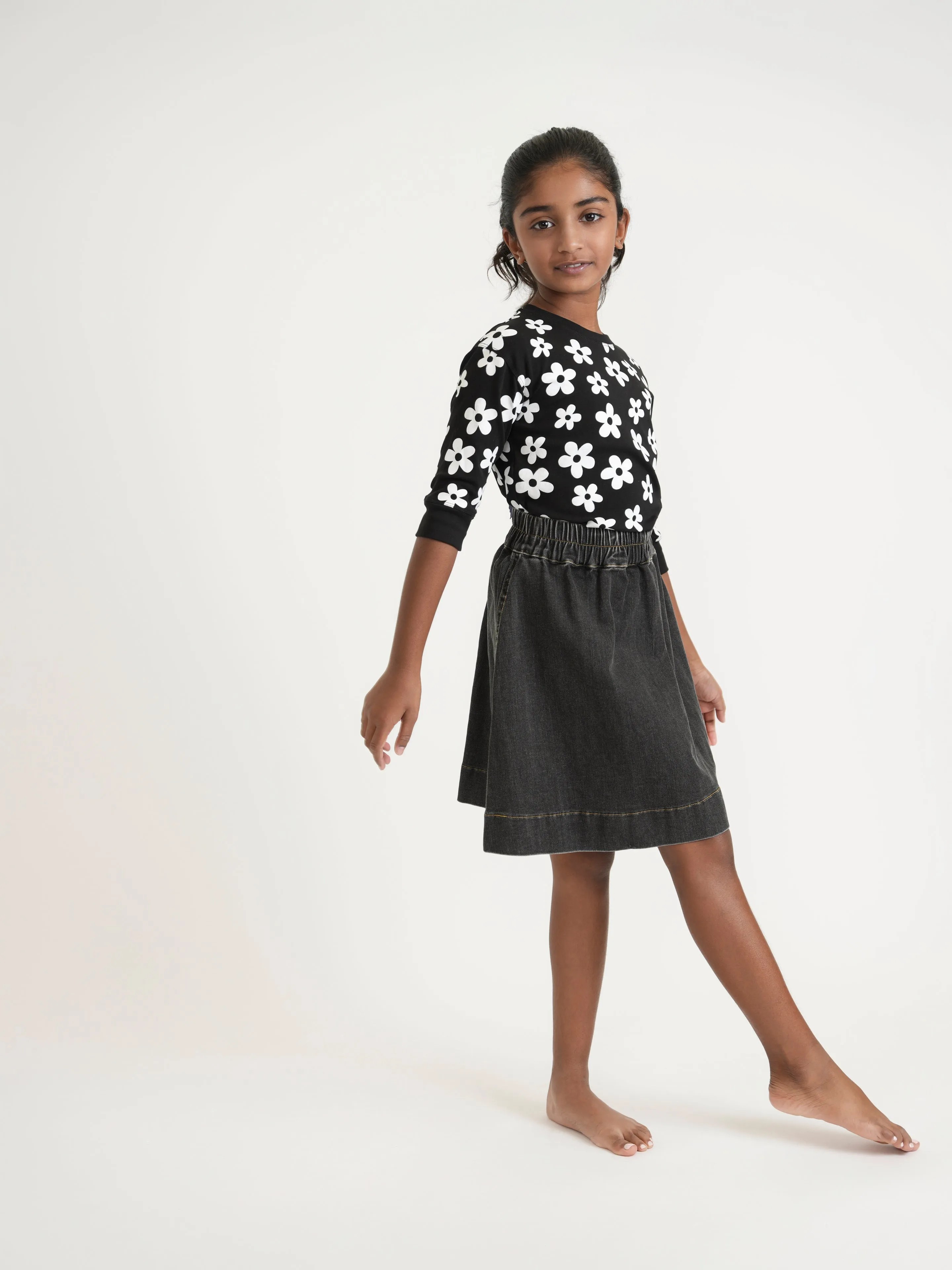 GS24427-A-SKIRT DOT&LINE