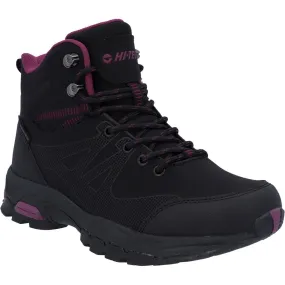 Hi-Tec Jackdaw Mid Waterproof Boot Black/Burgundy