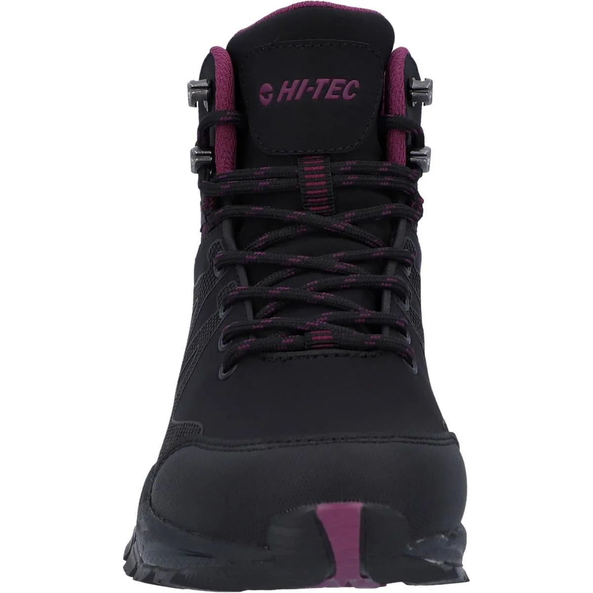 Hi-Tec Jackdaw Mid Waterproof Boot Black/Burgundy