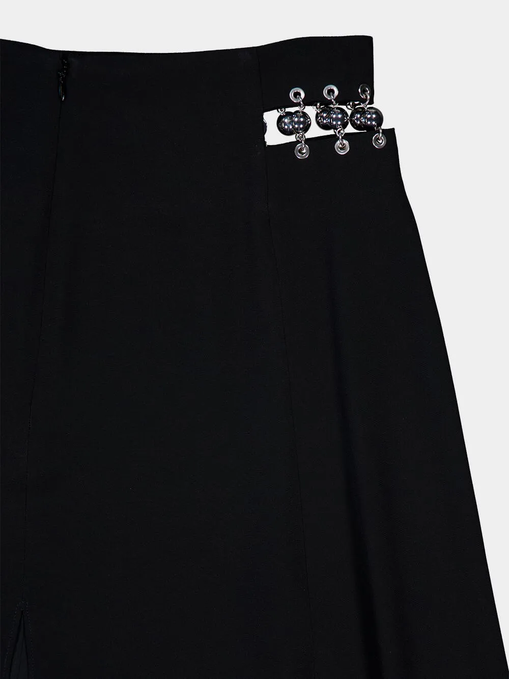 High-Waist Maxi Skirt with Eyelet Detail