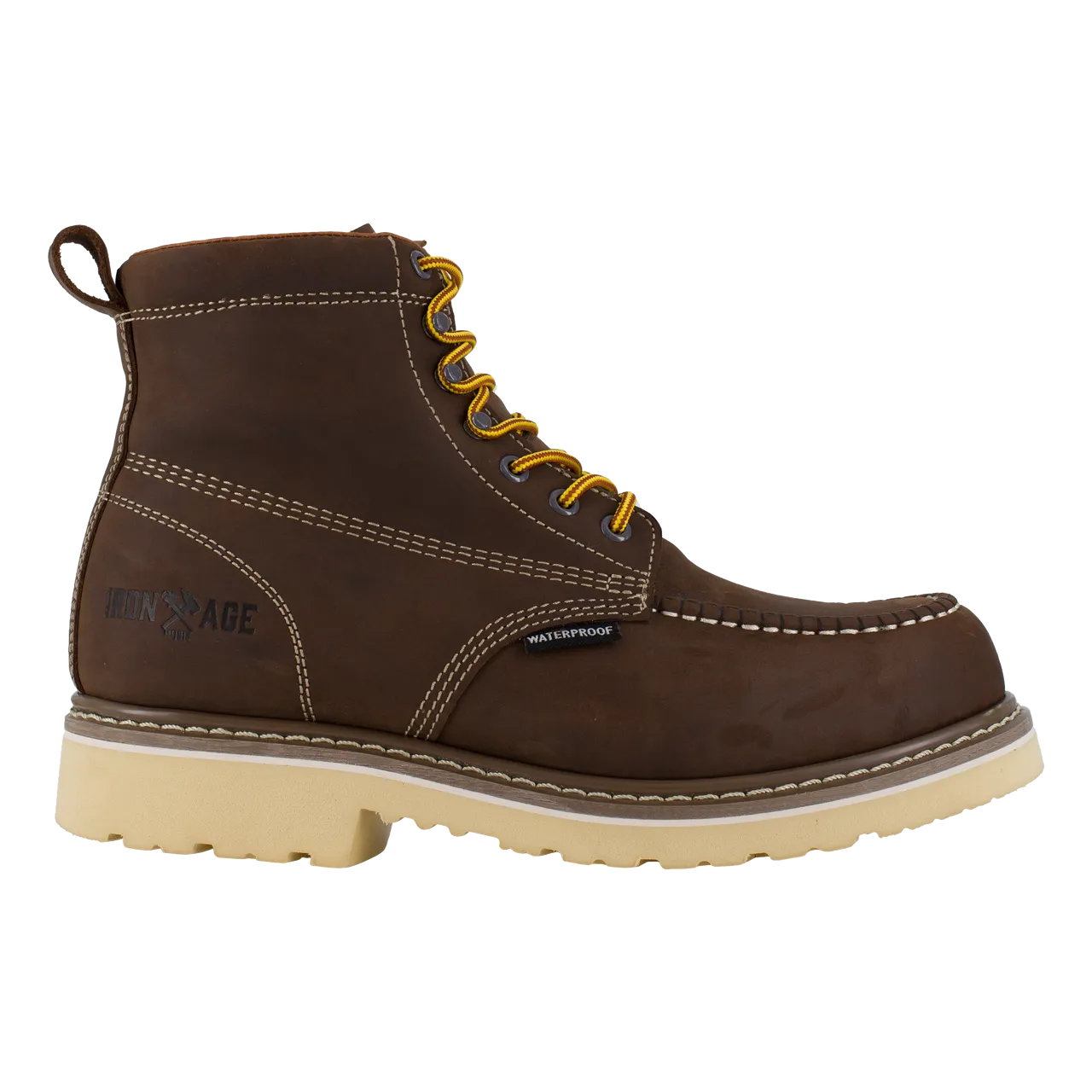 Iron Age Mens Solidifier Soft Toe Waterproof Boots- Brown