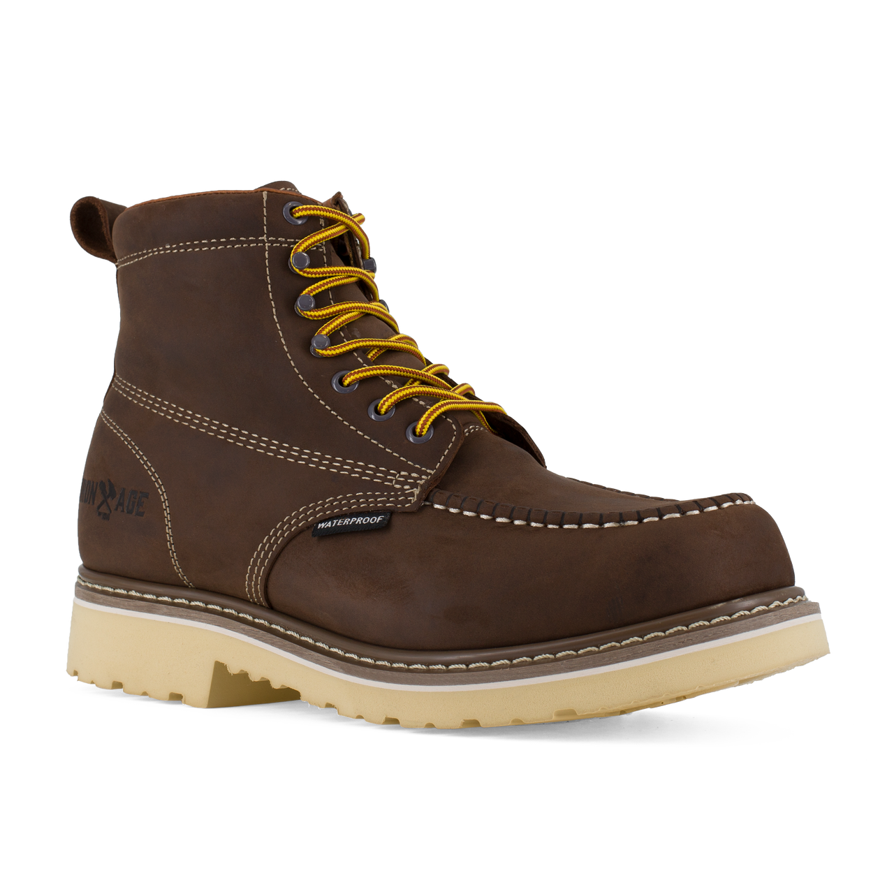 Iron Age Mens Solidifier Soft Toe Waterproof Boots- Brown