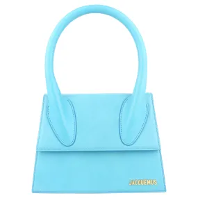 Jacquemus Blue Leather Le Grand Chiquito Large Signature Two Way Handbag