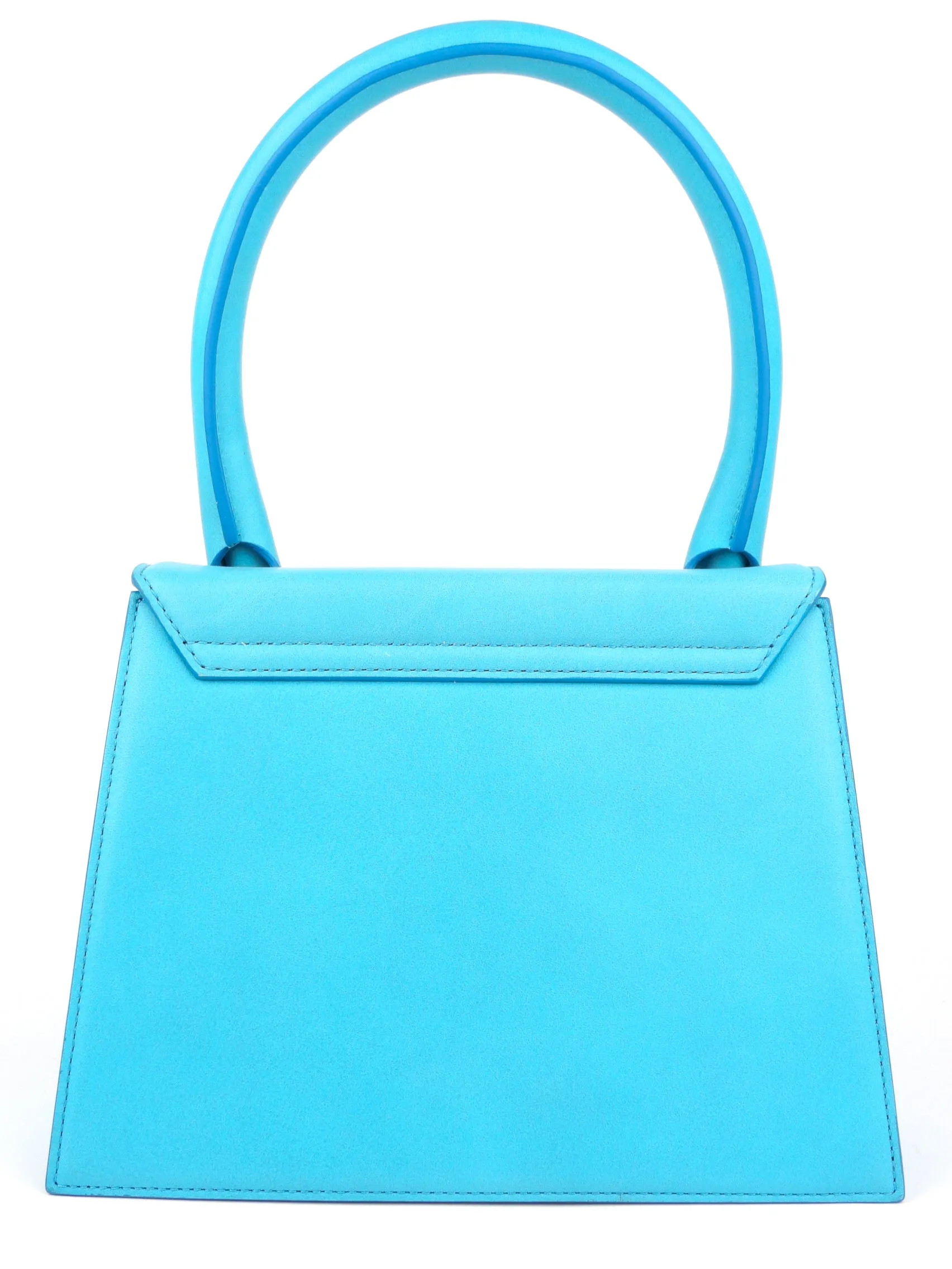 Jacquemus Blue Leather Le Grand Chiquito Large Signature Two Way Handbag