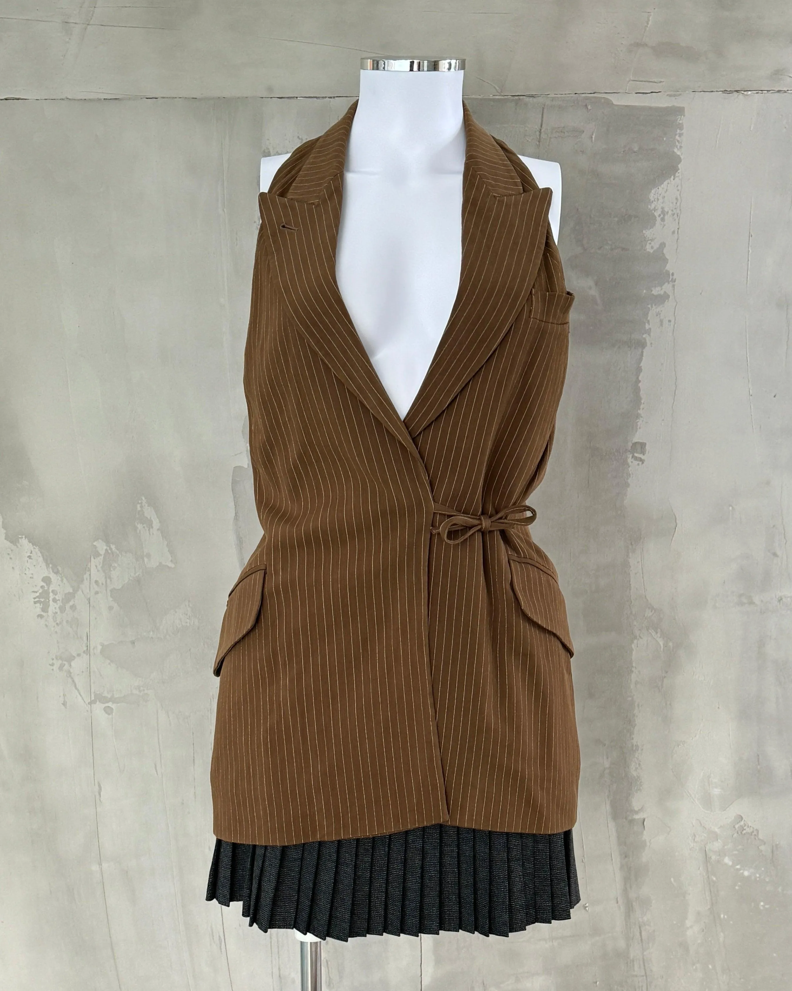 JEAN PAUL GAULTIER JPG FEMME 90'S WRAP WAISTCOAT - L