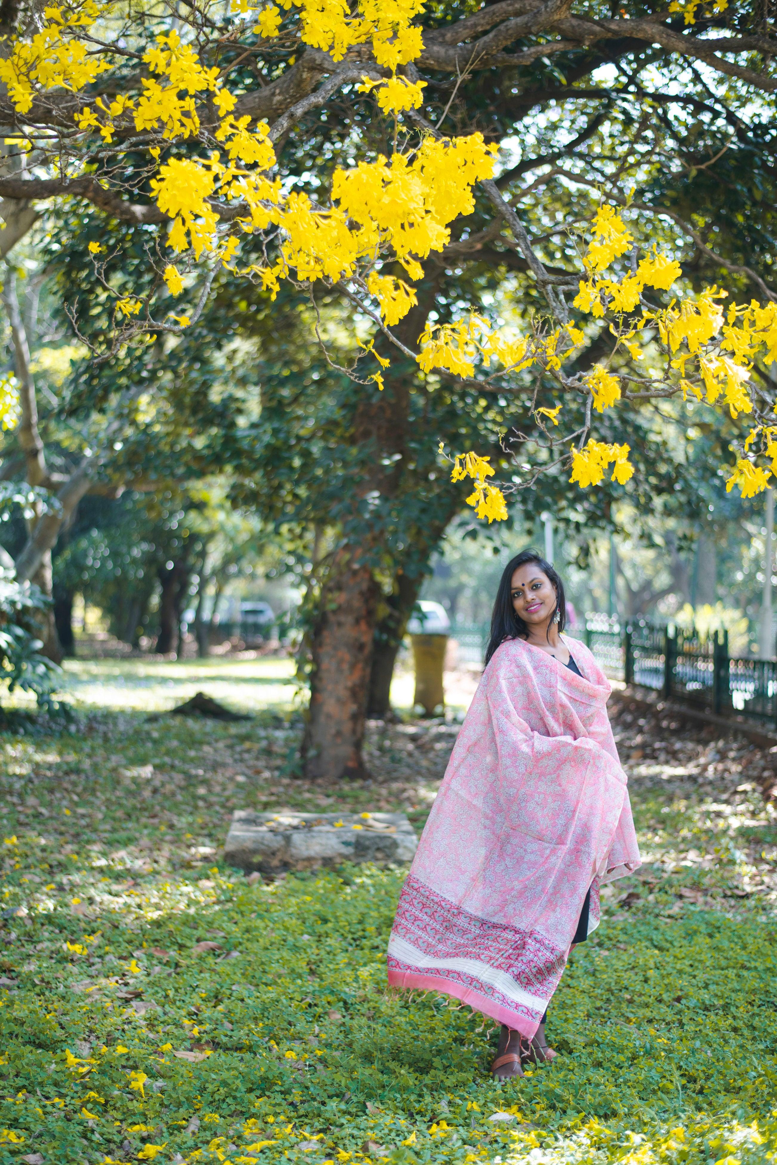 Kaisori Bagru Chanderi Dupatta