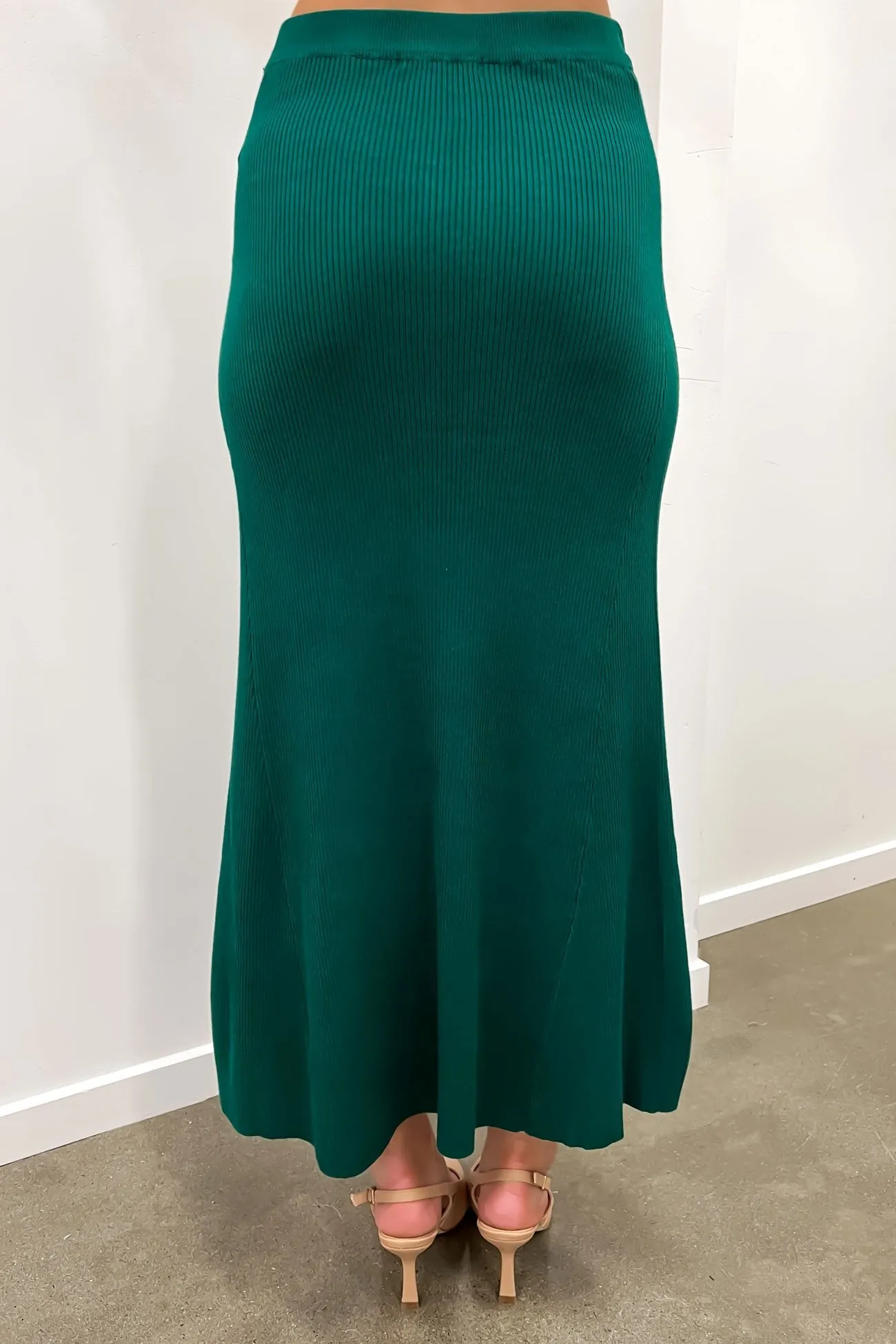 Karina Knit Skirt Emerald