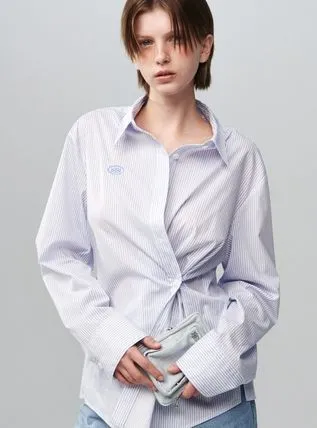 KIJUN  |Street Style Plain Cotton Logo Shirts & Blouses