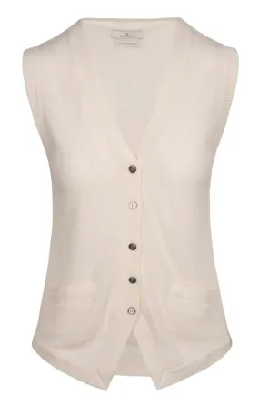 Ladies Cashmere Melange Waistcoat