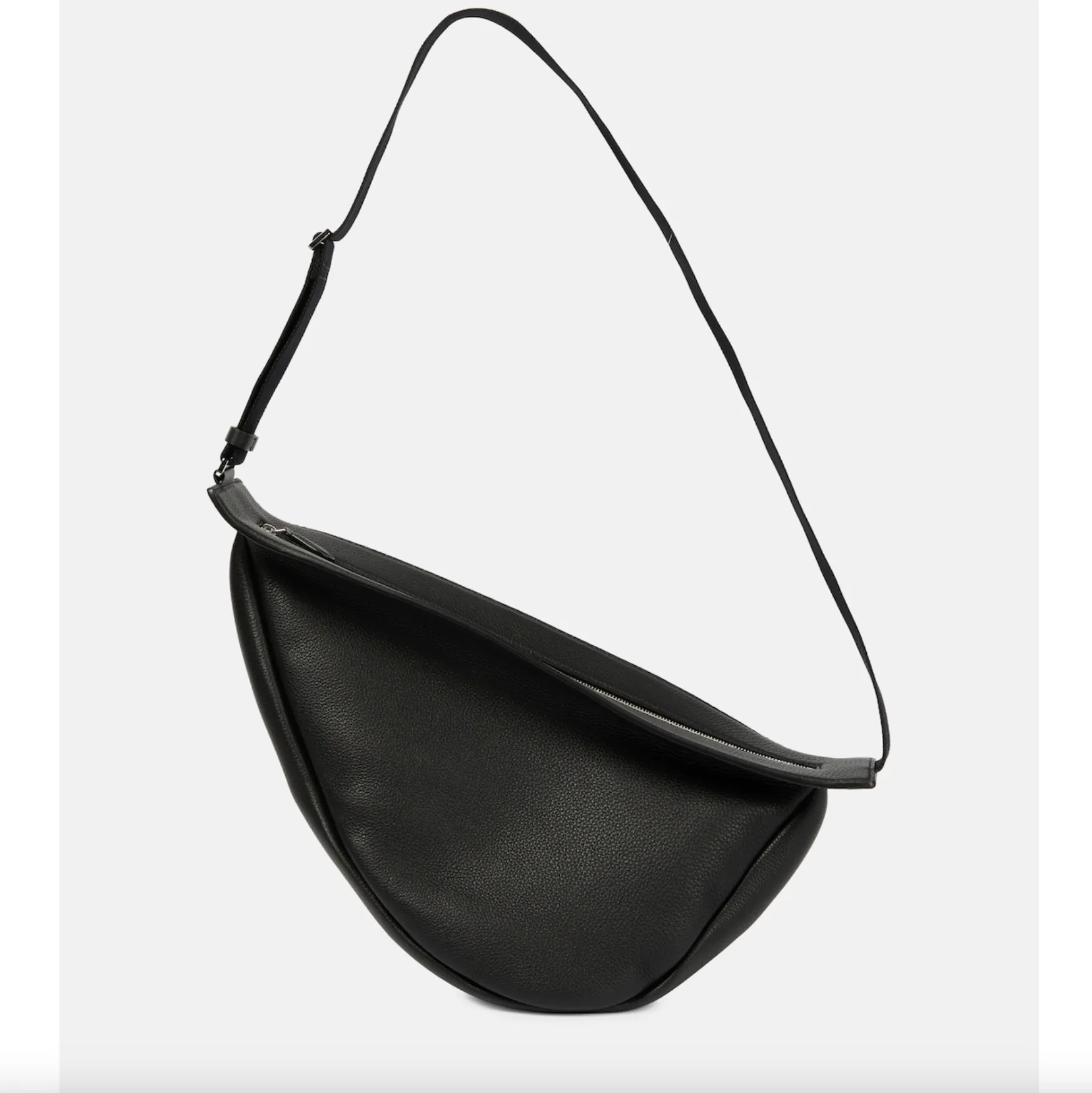 LARGE SLOUCHY BANANA BAG IN LEATHER - BLACK