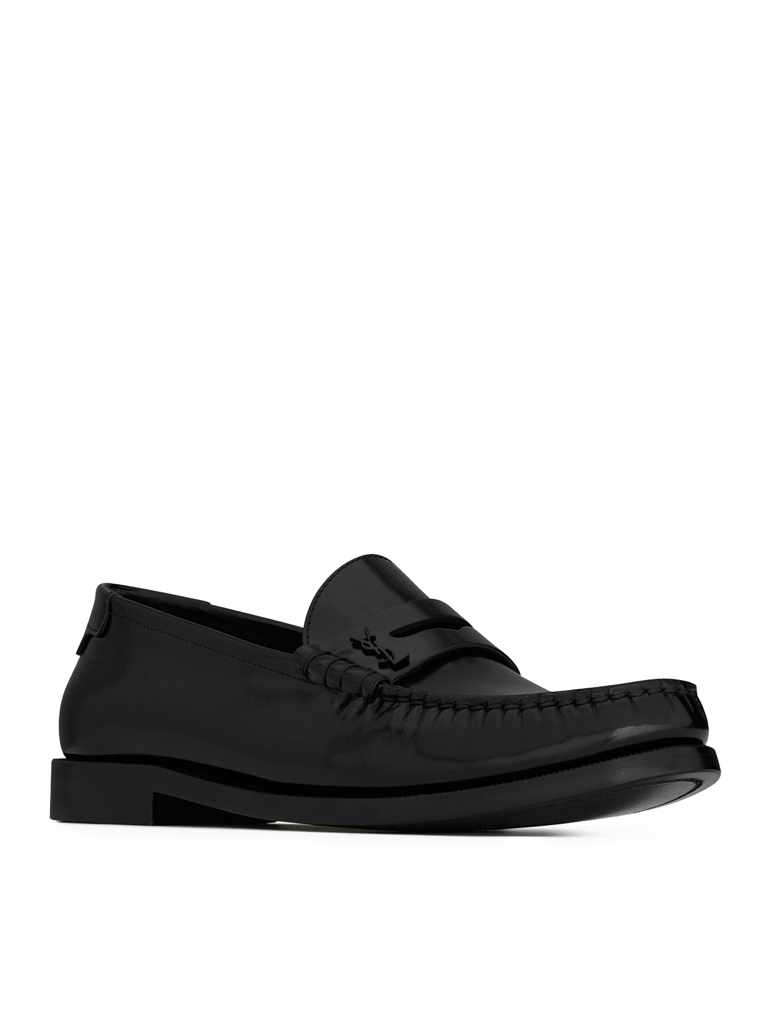 LE LOAFER PENNY SLIPPERS IN GLAZED LEATHER