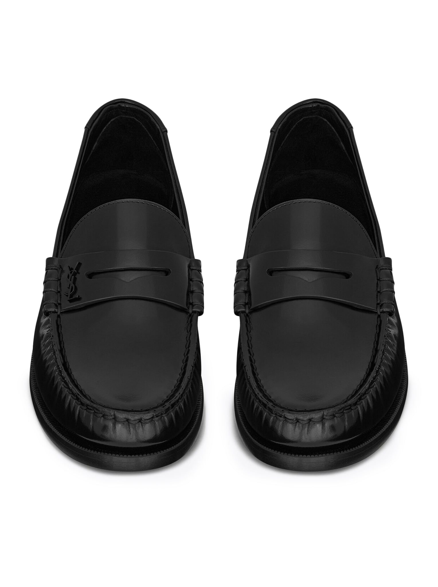 LE LOAFER PENNY SLIPPERS IN GLAZED LEATHER