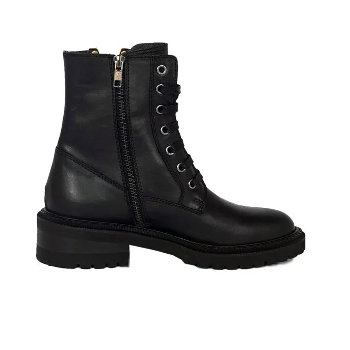 LEATHER LACE-UP AMPHIBIAN V Woman Black