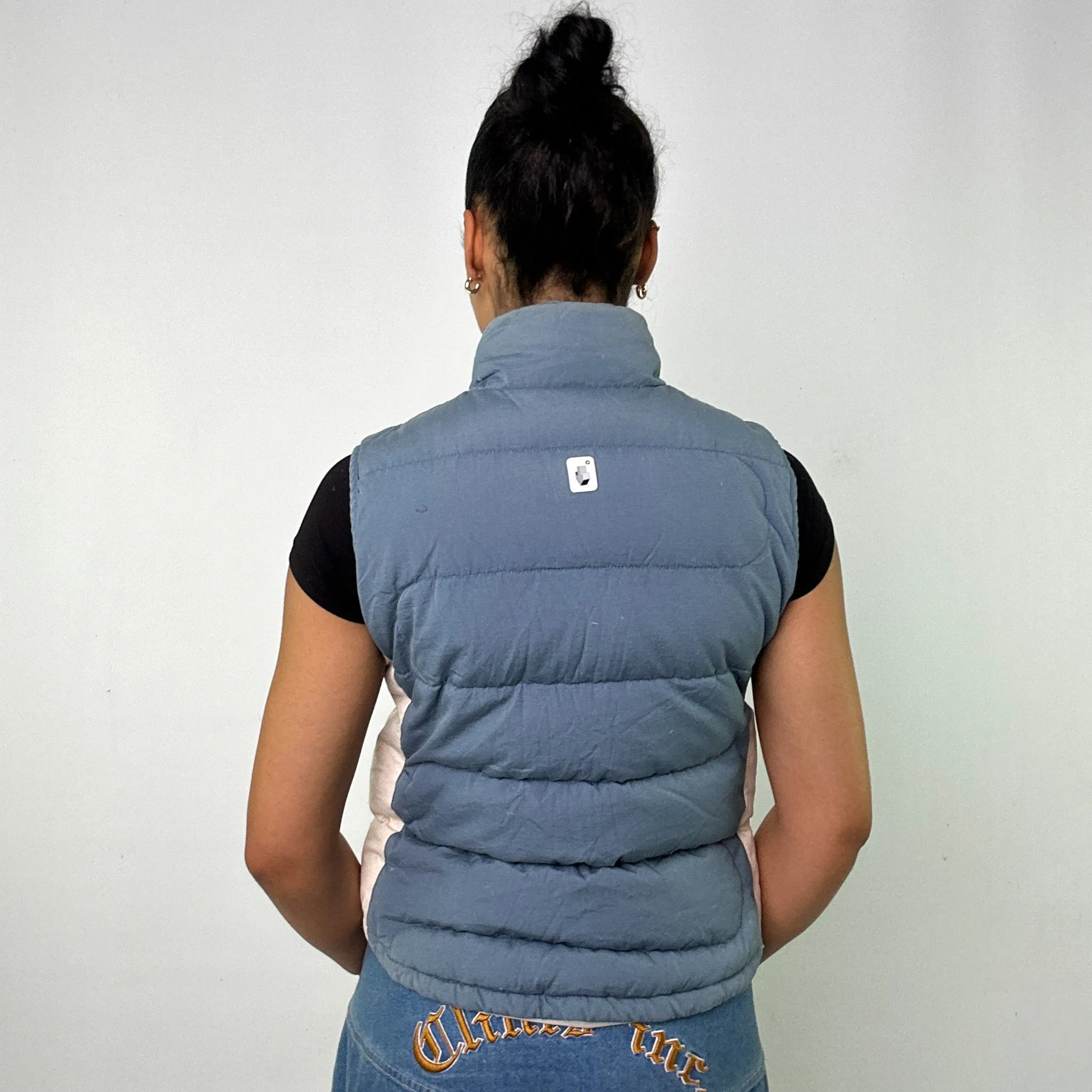 Light Blue y2ks NIKE Puffer Jacket Coat Gilet (M)