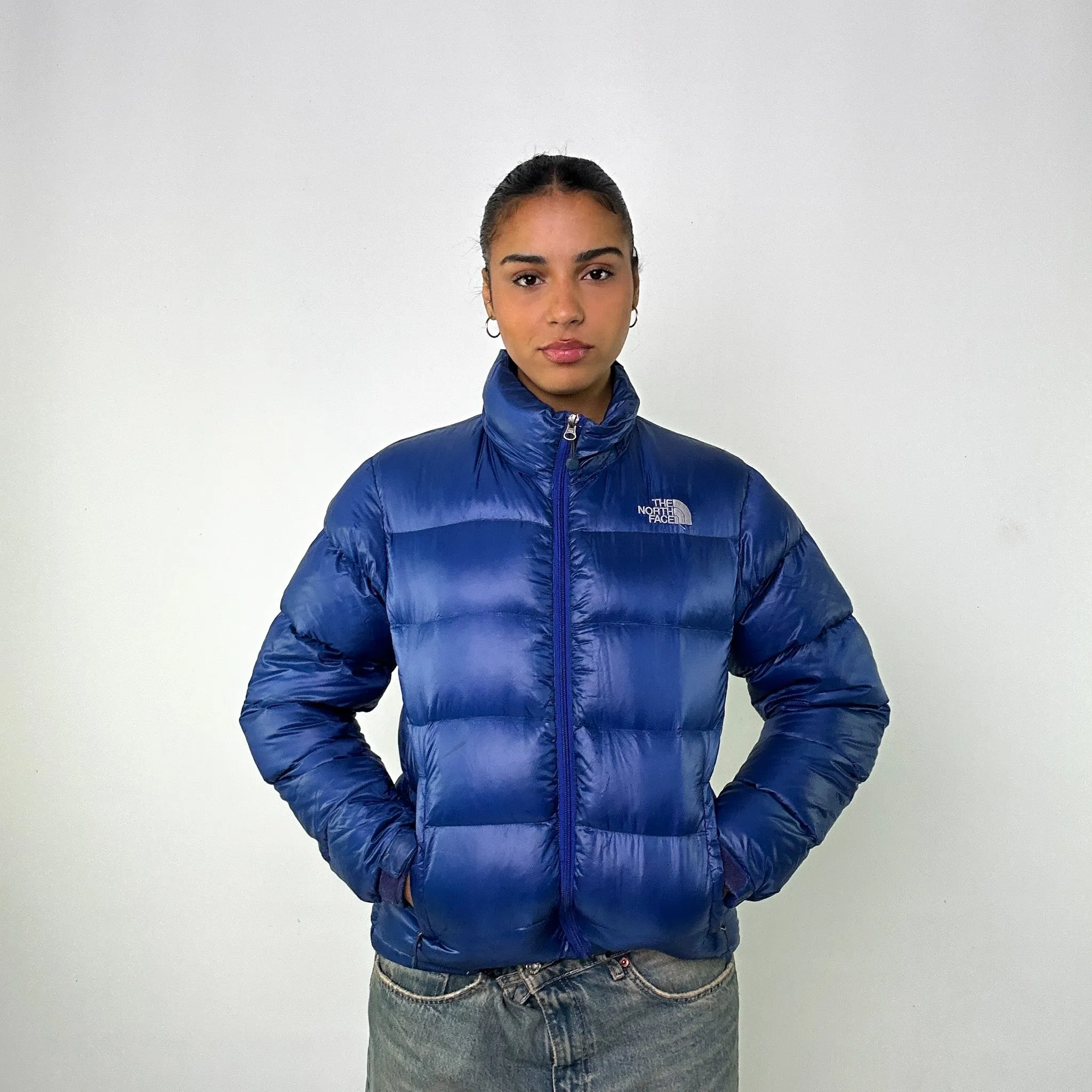 Light Blue y2ks The North Face 700 Series Puffer Jacket Coat (L)