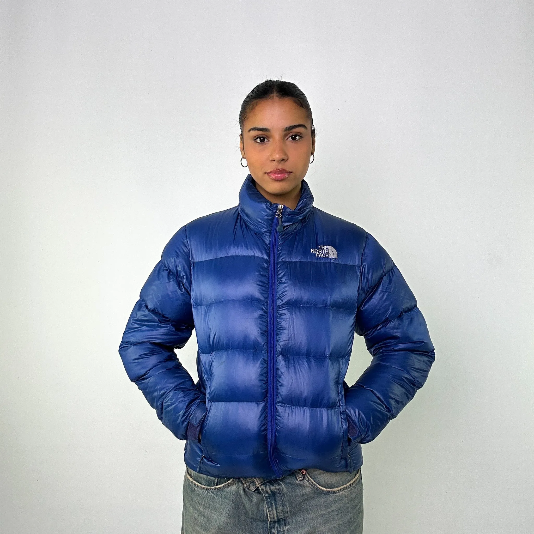 Light Blue y2ks The North Face 700 Series Puffer Jacket Coat (L)