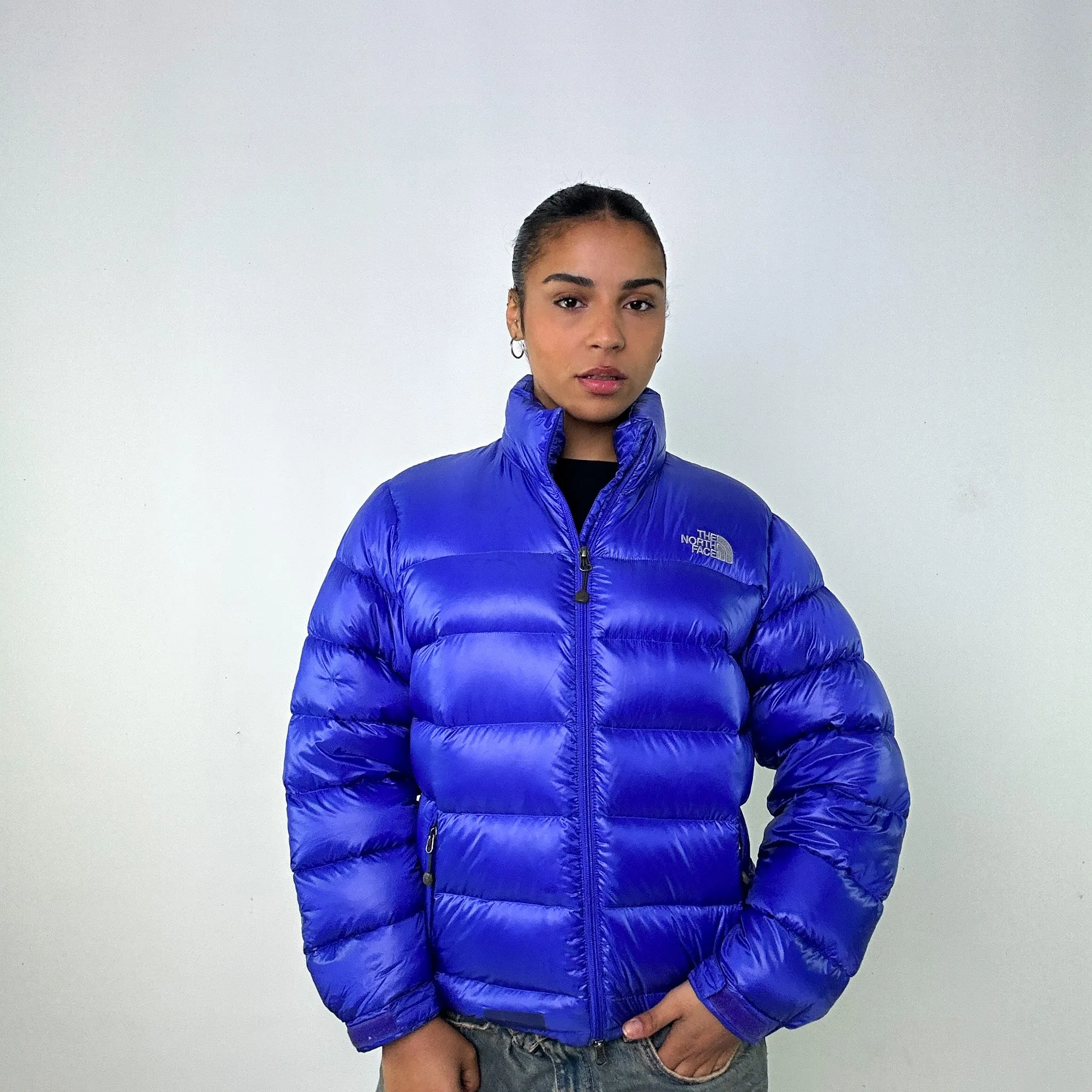 Light Blue y2ks The North Face 700 Series Puffer Jacket Coat (S)