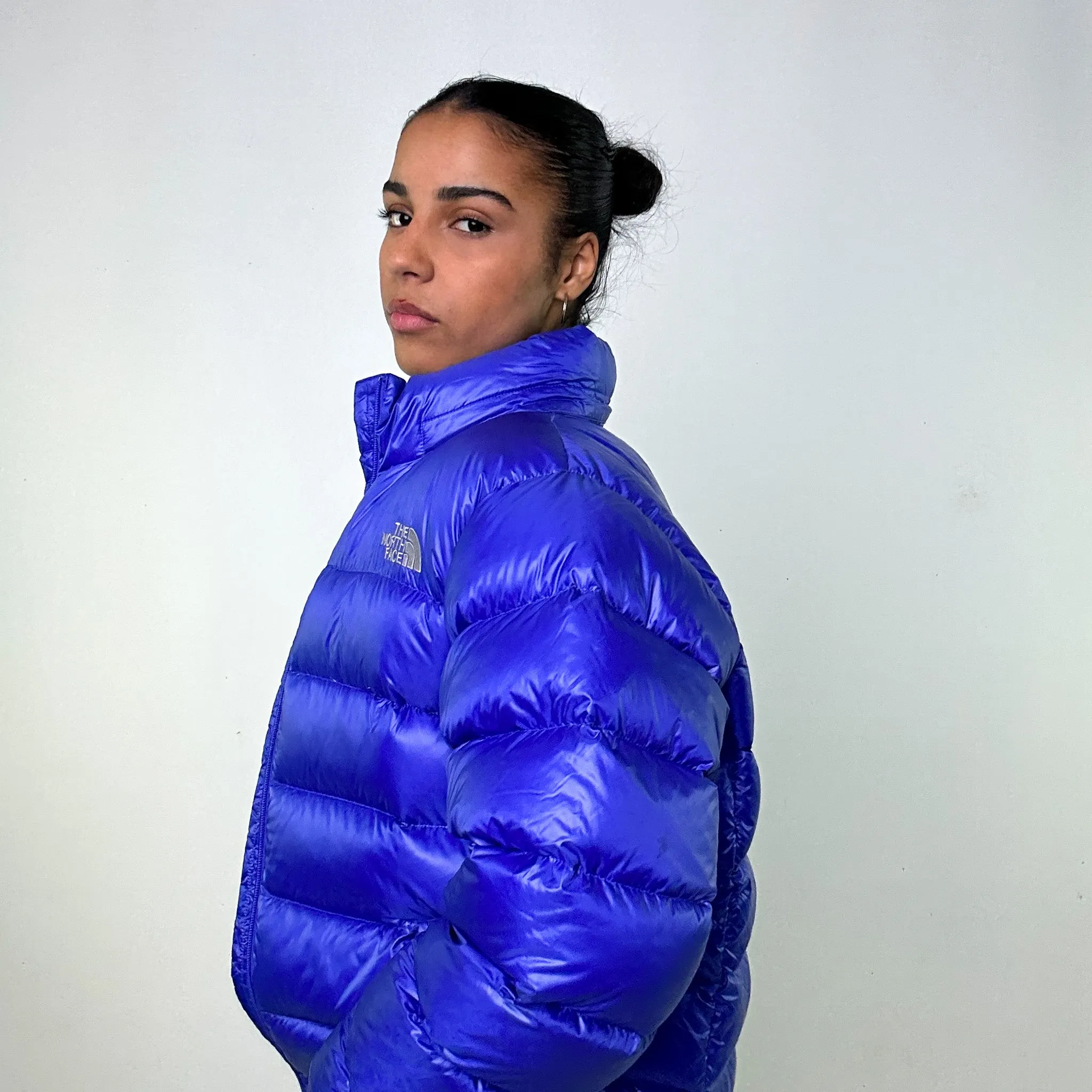 Light Blue y2ks The North Face 700 Series Puffer Jacket Coat (S)