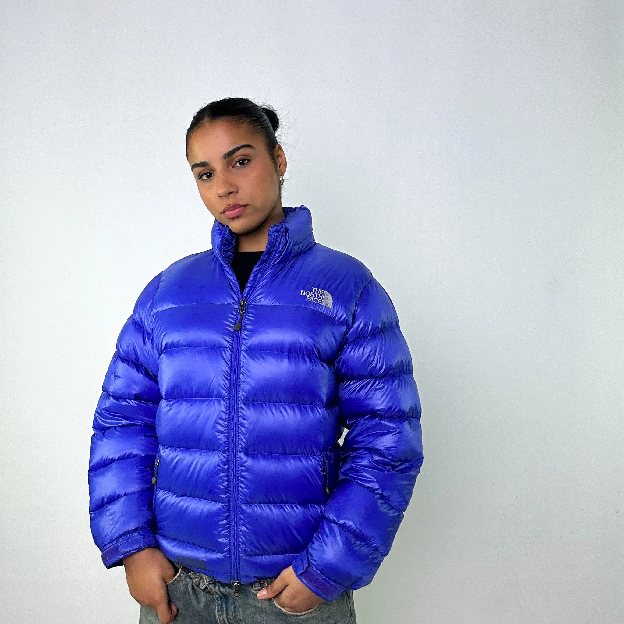 Light Blue y2ks The North Face 700 Series Puffer Jacket Coat (S)