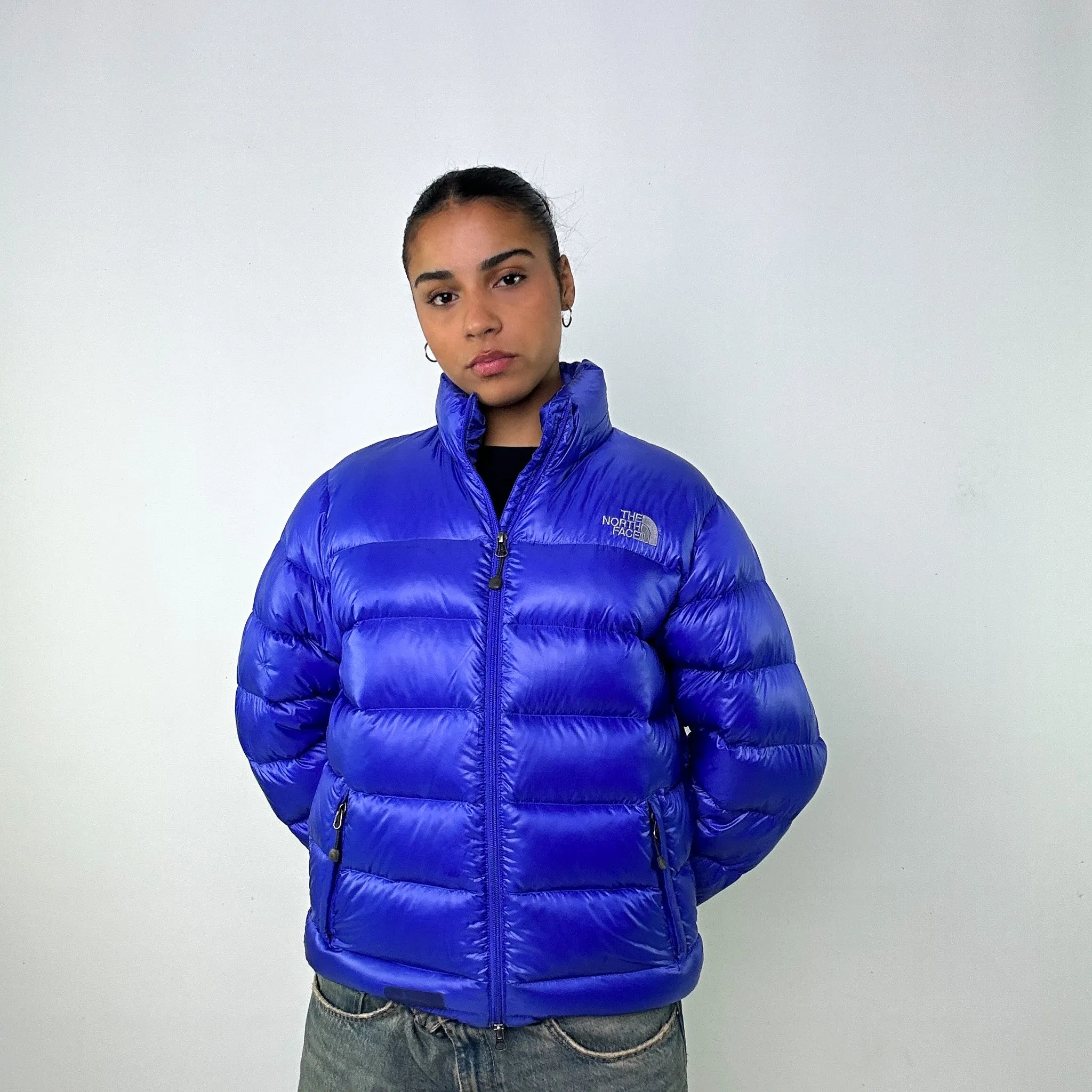 Light Blue y2ks The North Face 700 Series Puffer Jacket Coat (S)