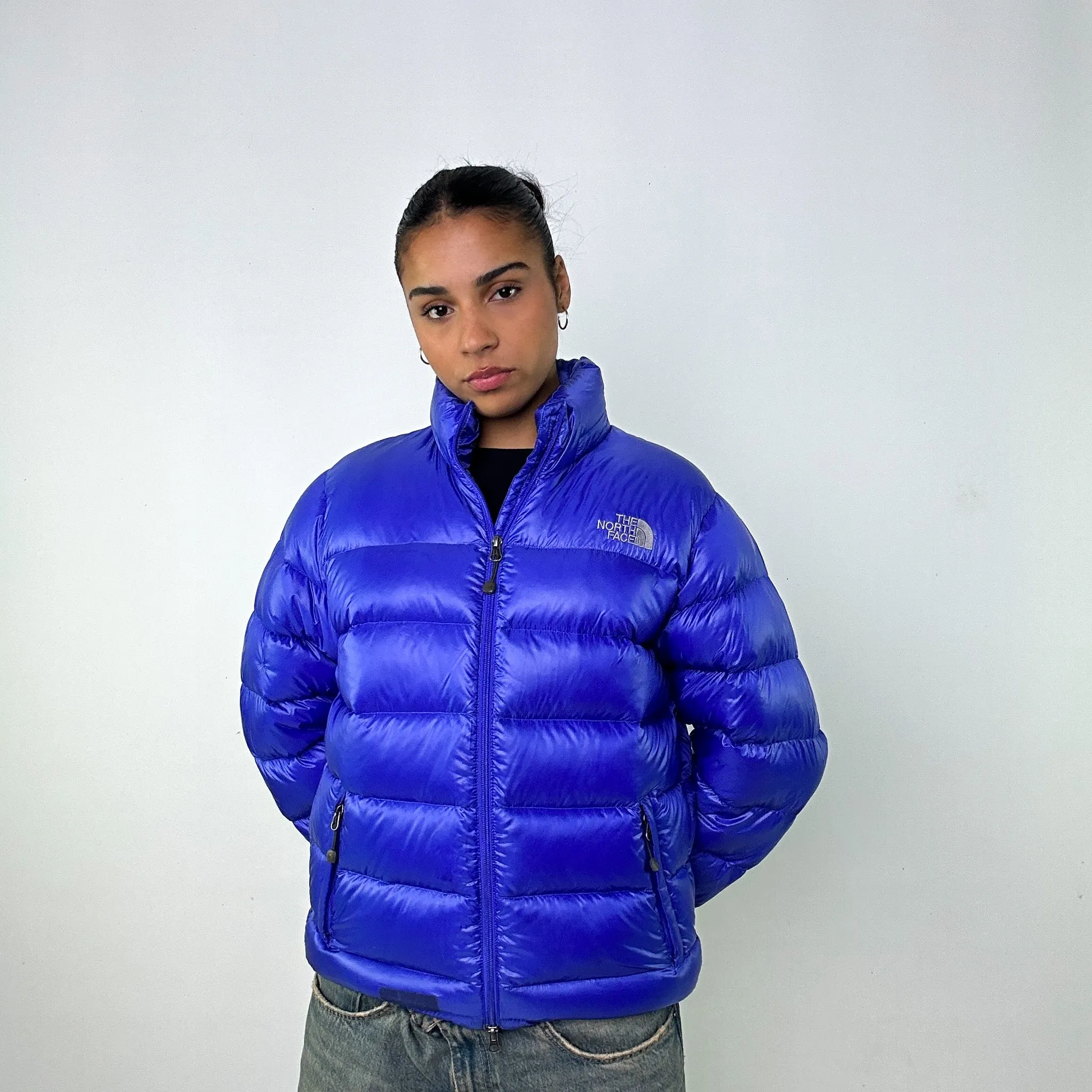 Light Blue y2ks The North Face 700 Series Puffer Jacket Coat (S)