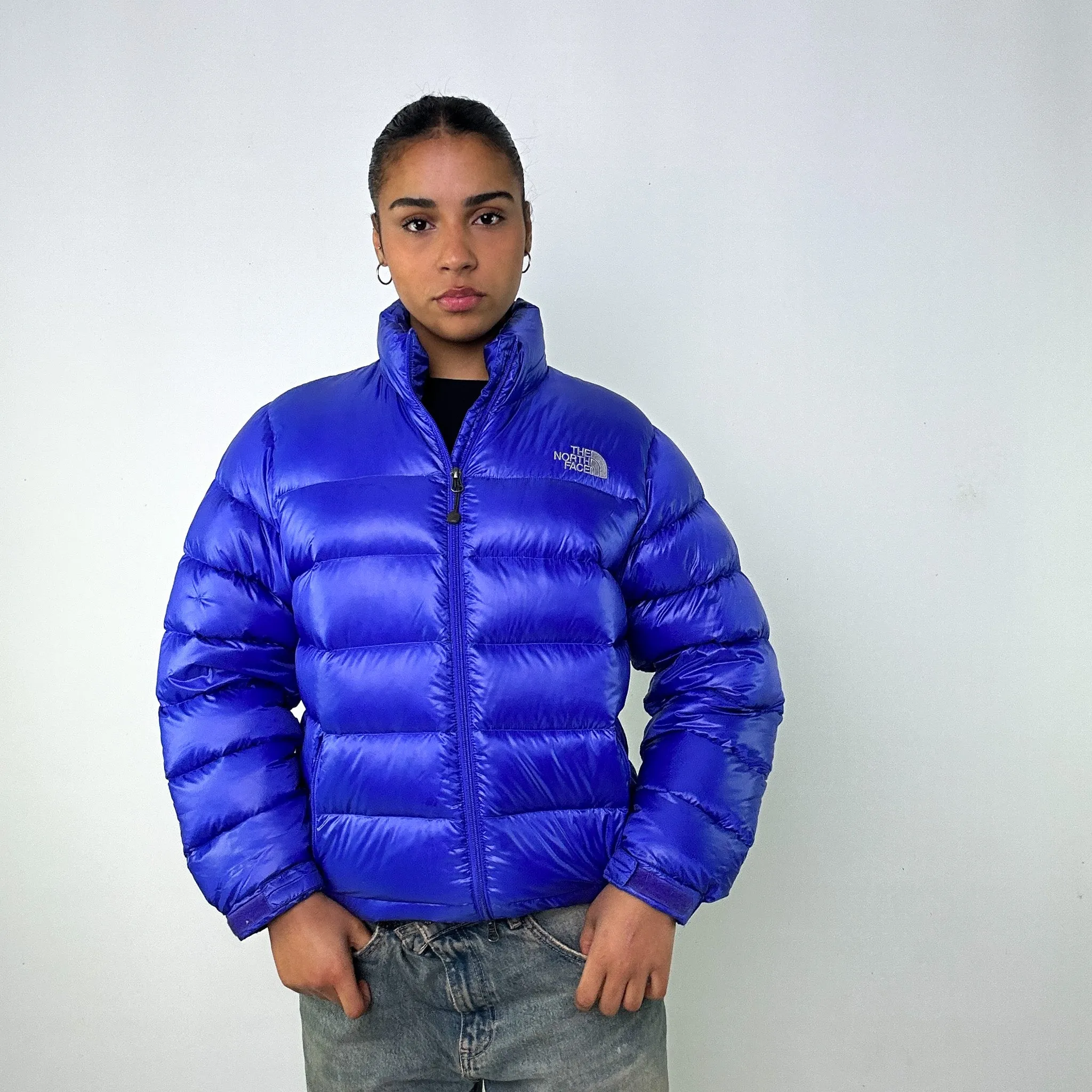 Light Blue y2ks The North Face 700 Series Puffer Jacket Coat (S)