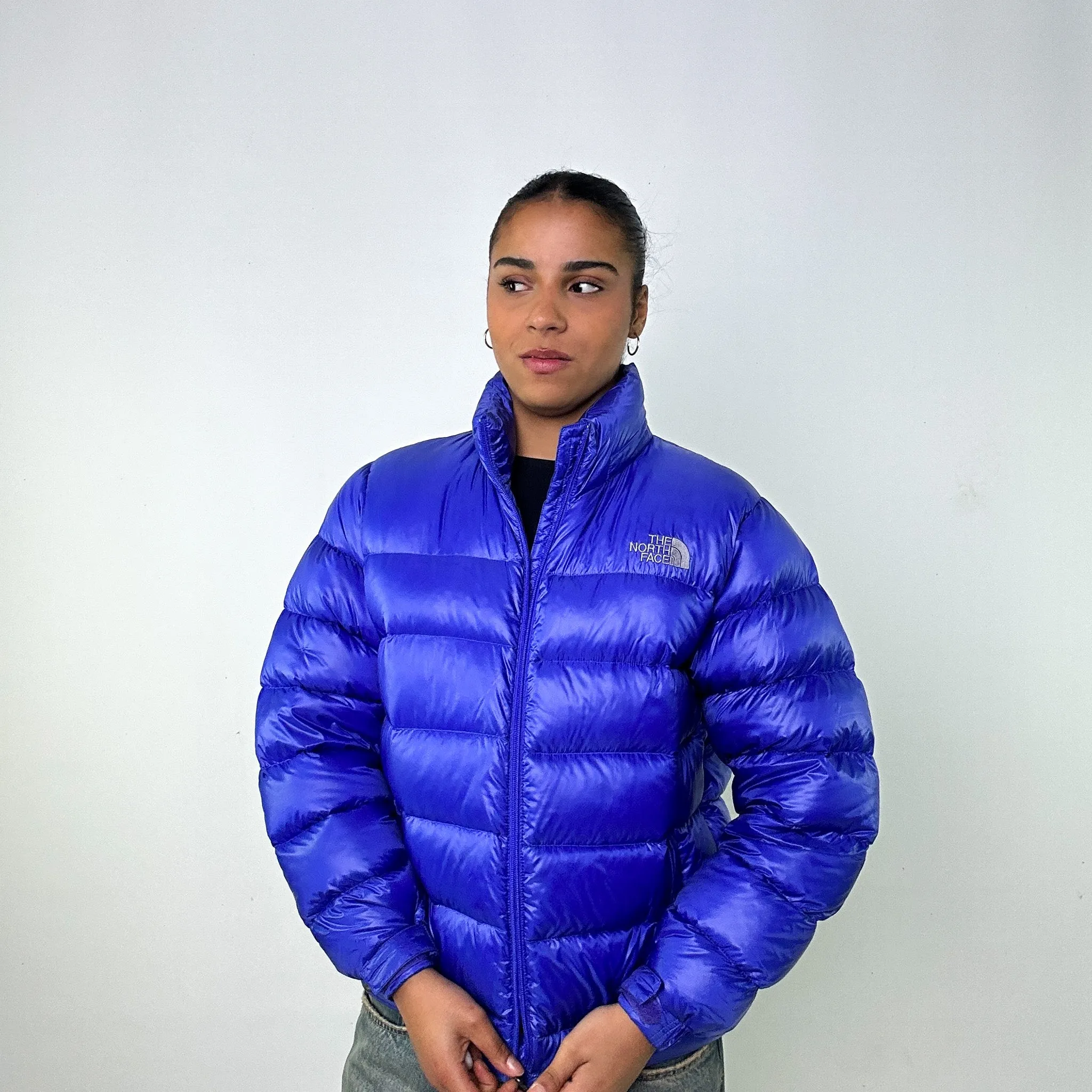 Light Blue y2ks The North Face 700 Series Puffer Jacket Coat (S)