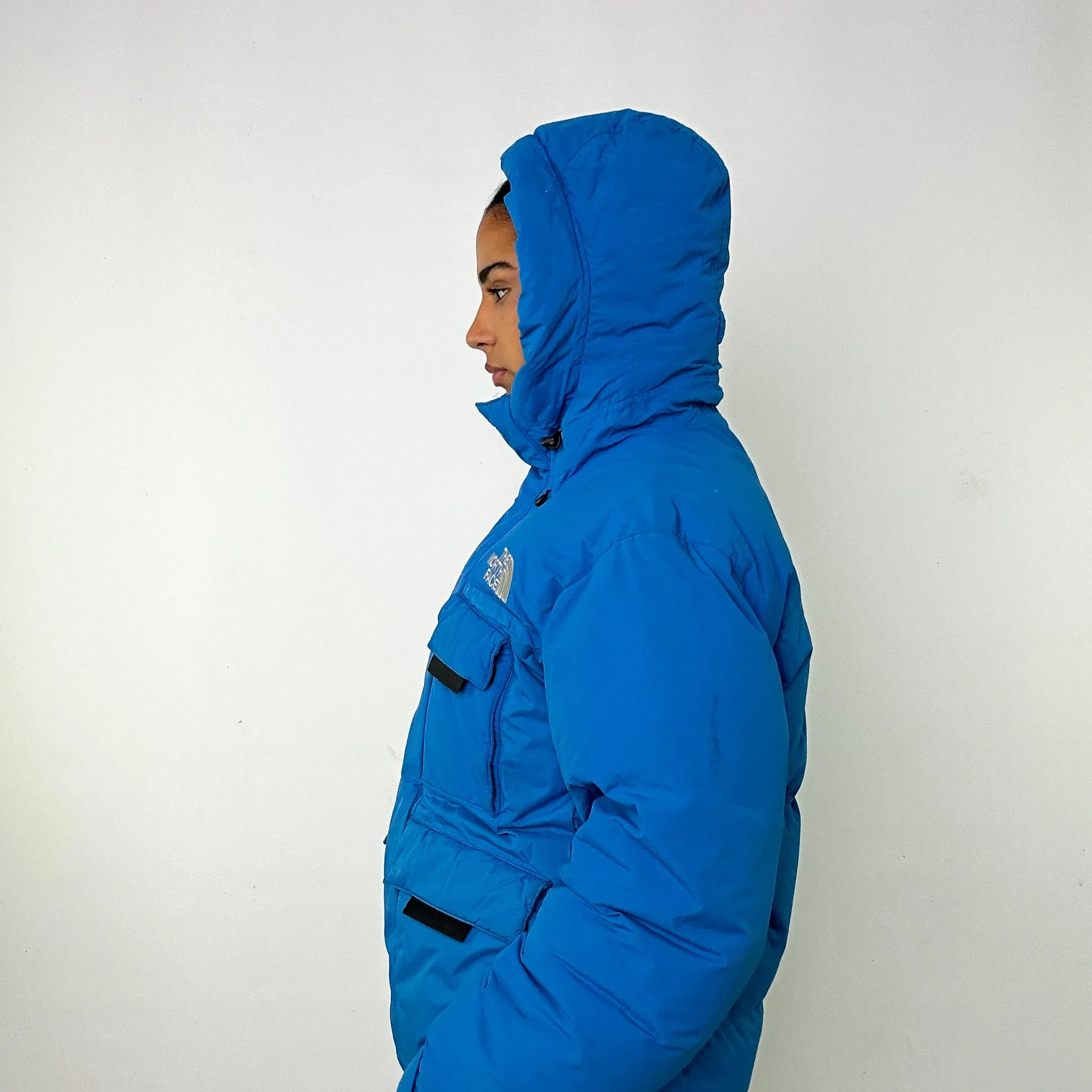 Light Blue y2ks The North Face Puffer Jacket Coat (M)