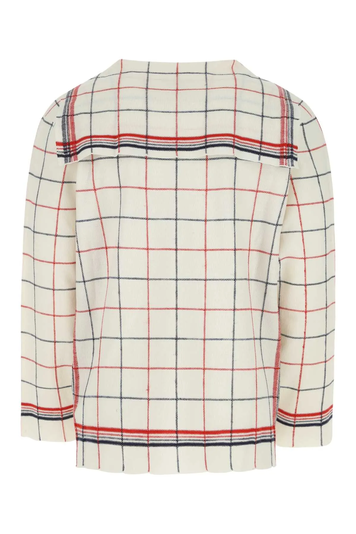 Maison Margiela Sailor Checked Knit Top