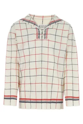 Maison Margiela Sailor Checked Knit Top