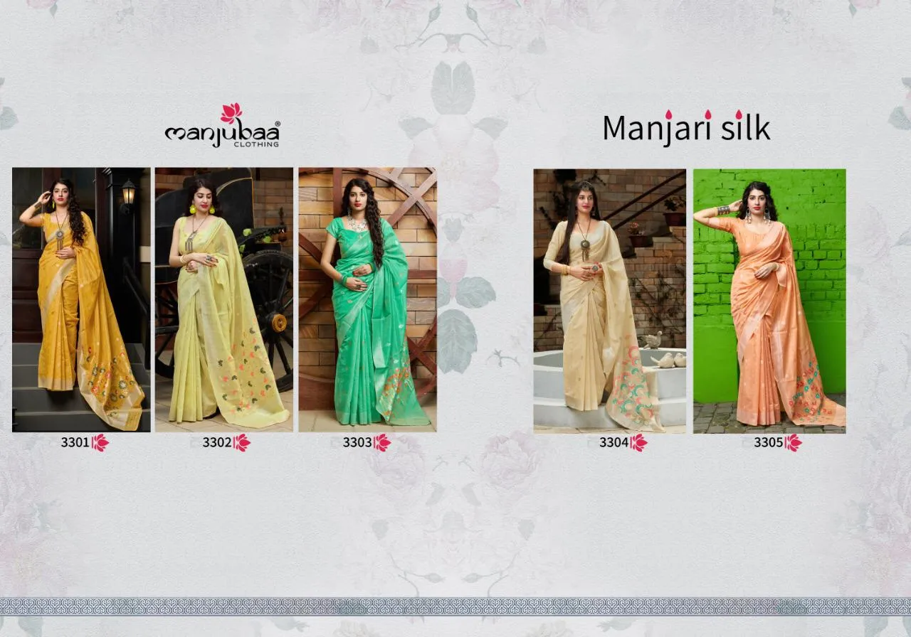 Manjubaa Presents Manjari Silk Fancy Designer Sarees Collection