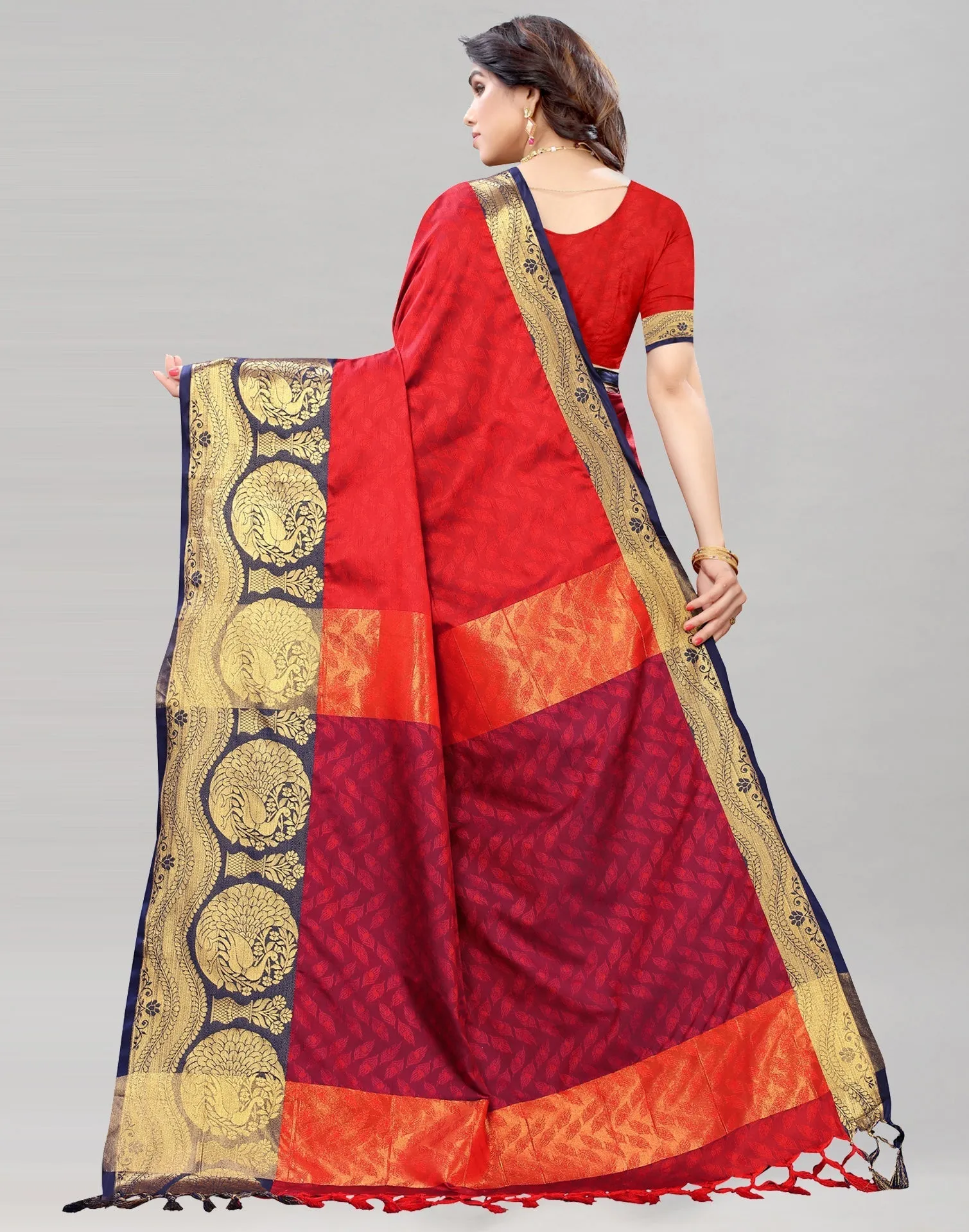 Maroon Silk Saree