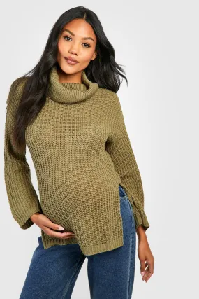 Maternity Slouchy Cowl Neck Sweater