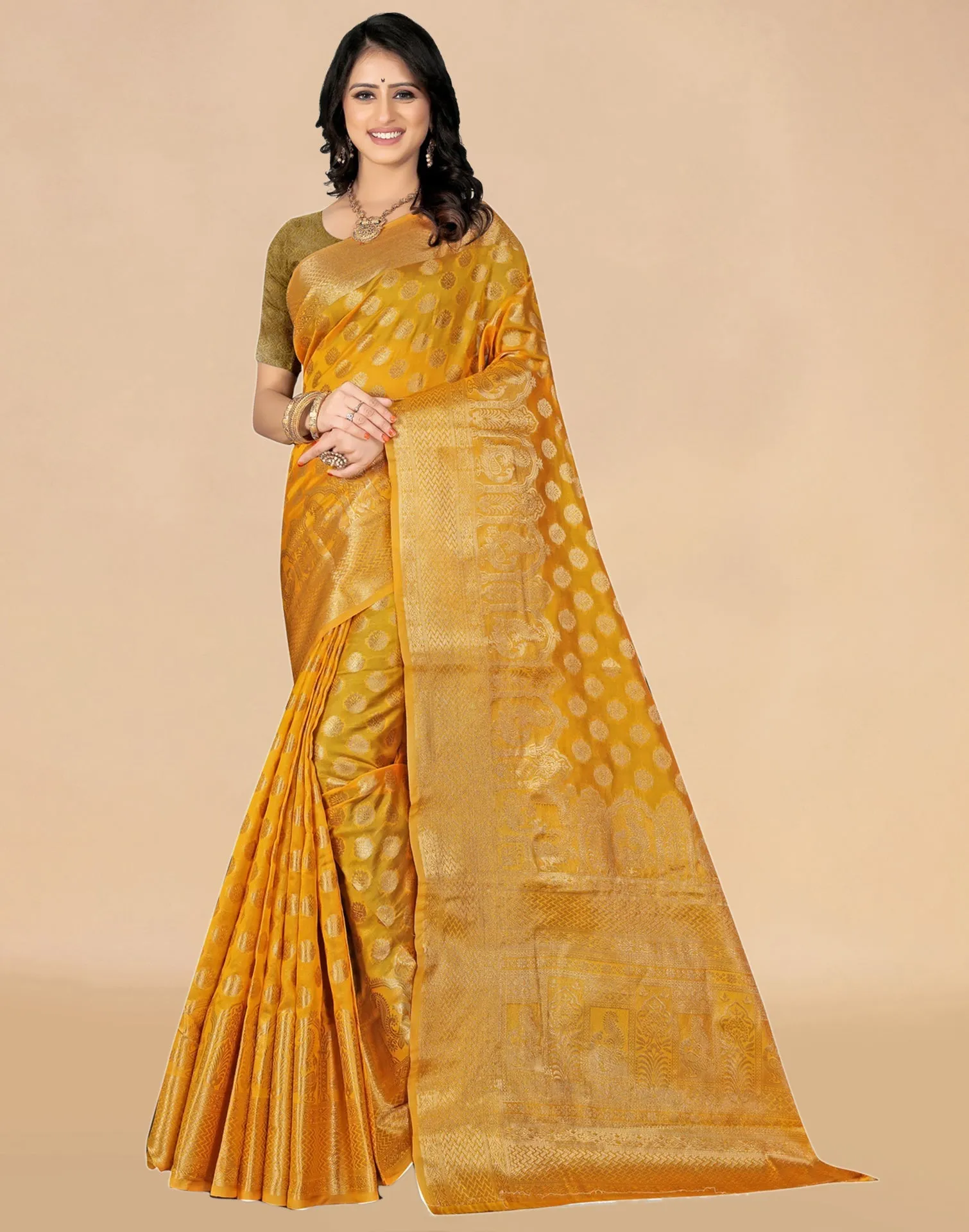 MustardWeaving Organza Saree