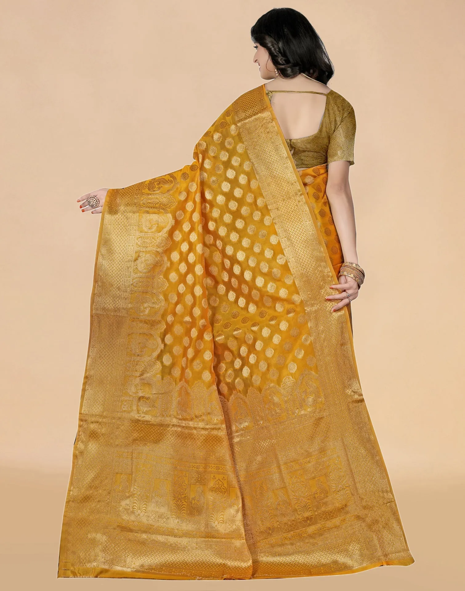 MustardWeaving Organza Saree