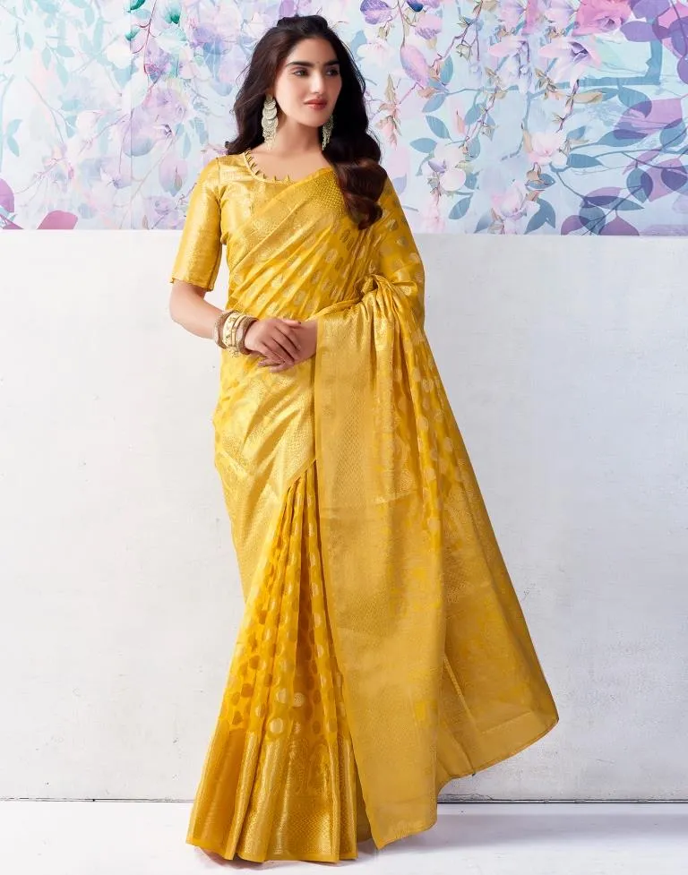 MustardWeaving Organza Saree