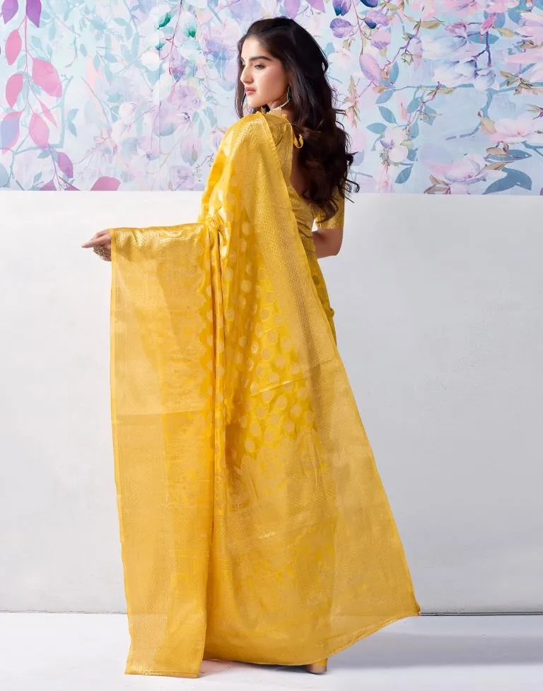 MustardWeaving Organza Saree