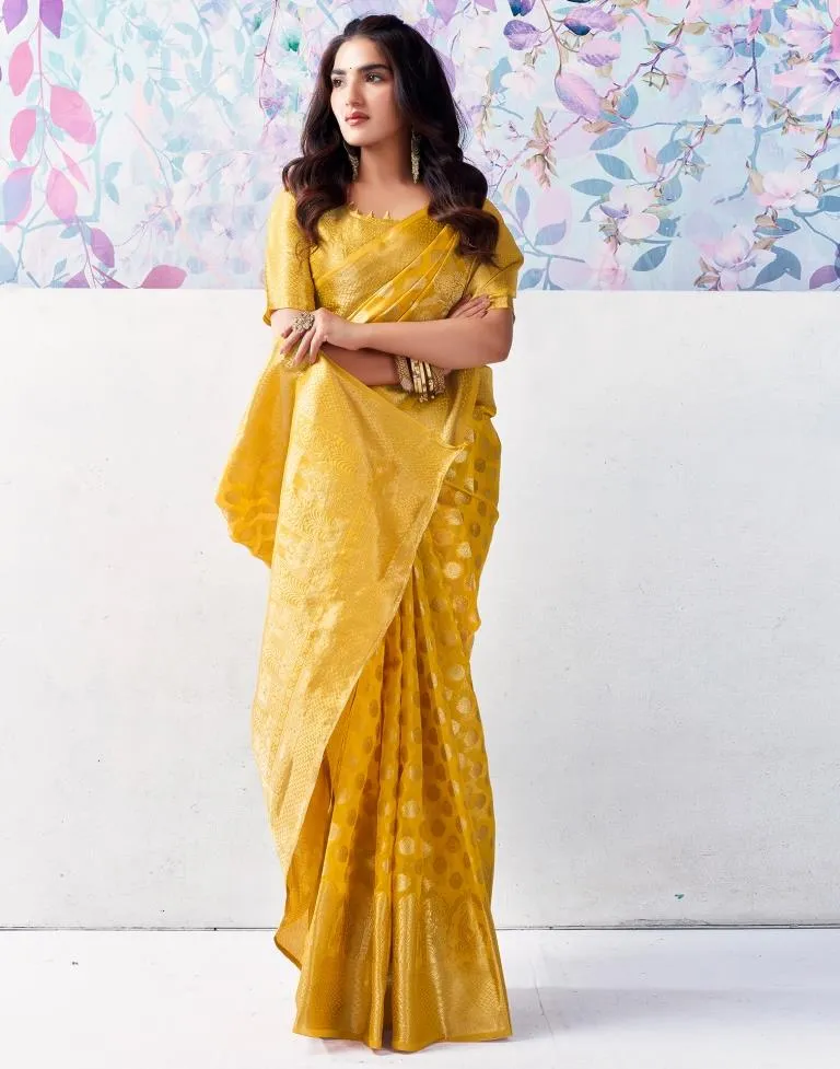 MustardWeaving Organza Saree