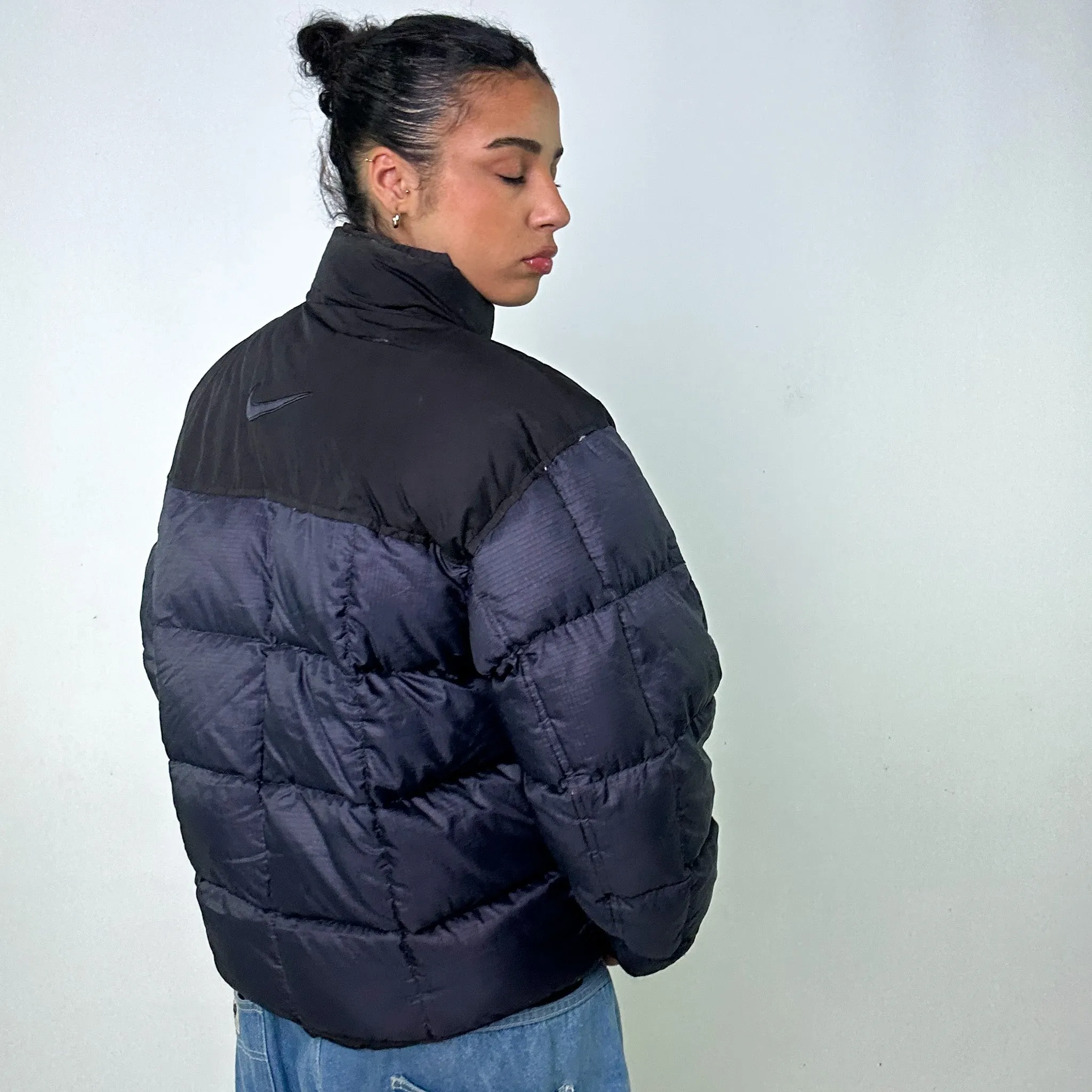 Navy Blue 90s NIKE Puffer Jacket Coat (M)