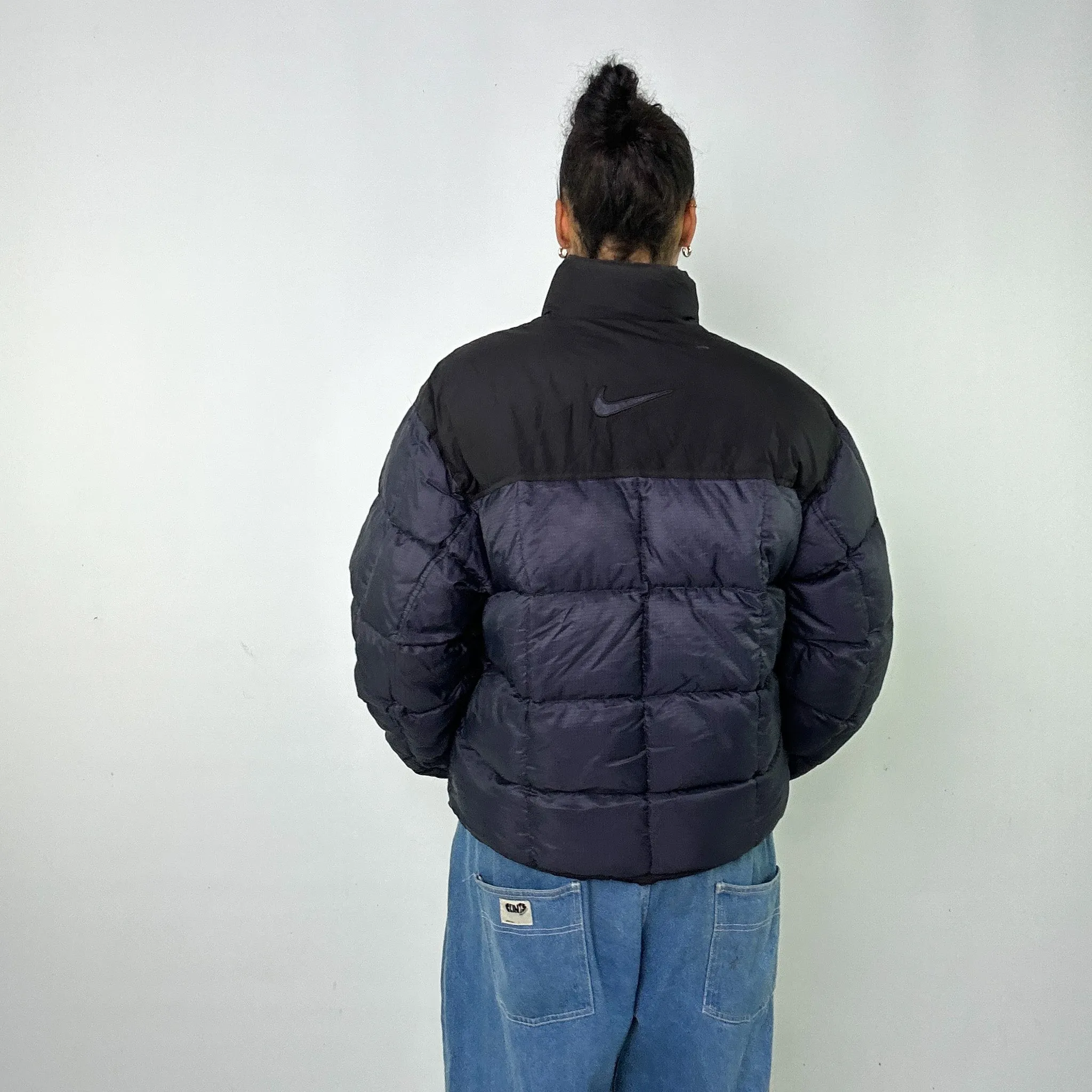 Navy Blue 90s NIKE Puffer Jacket Coat (M)