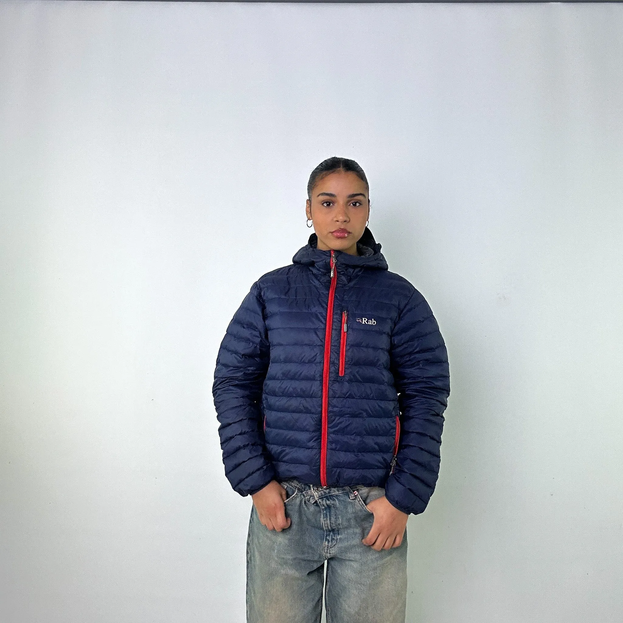 Navy Blue 90s Rab Microlight Alpine Puffer Jacket Coat (M)