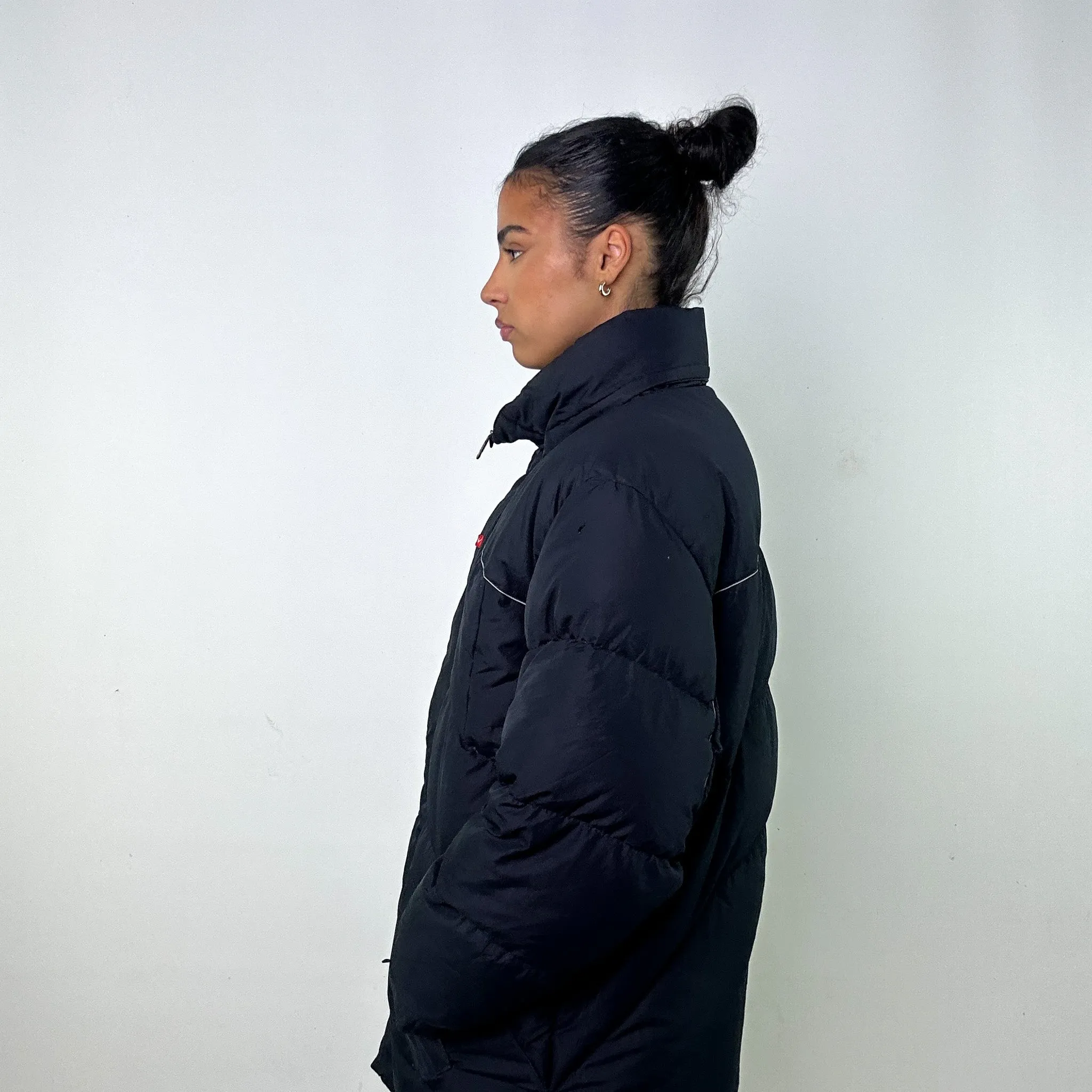 Navy Blue y2ks NIKE Puffer Jacket Coat (M)