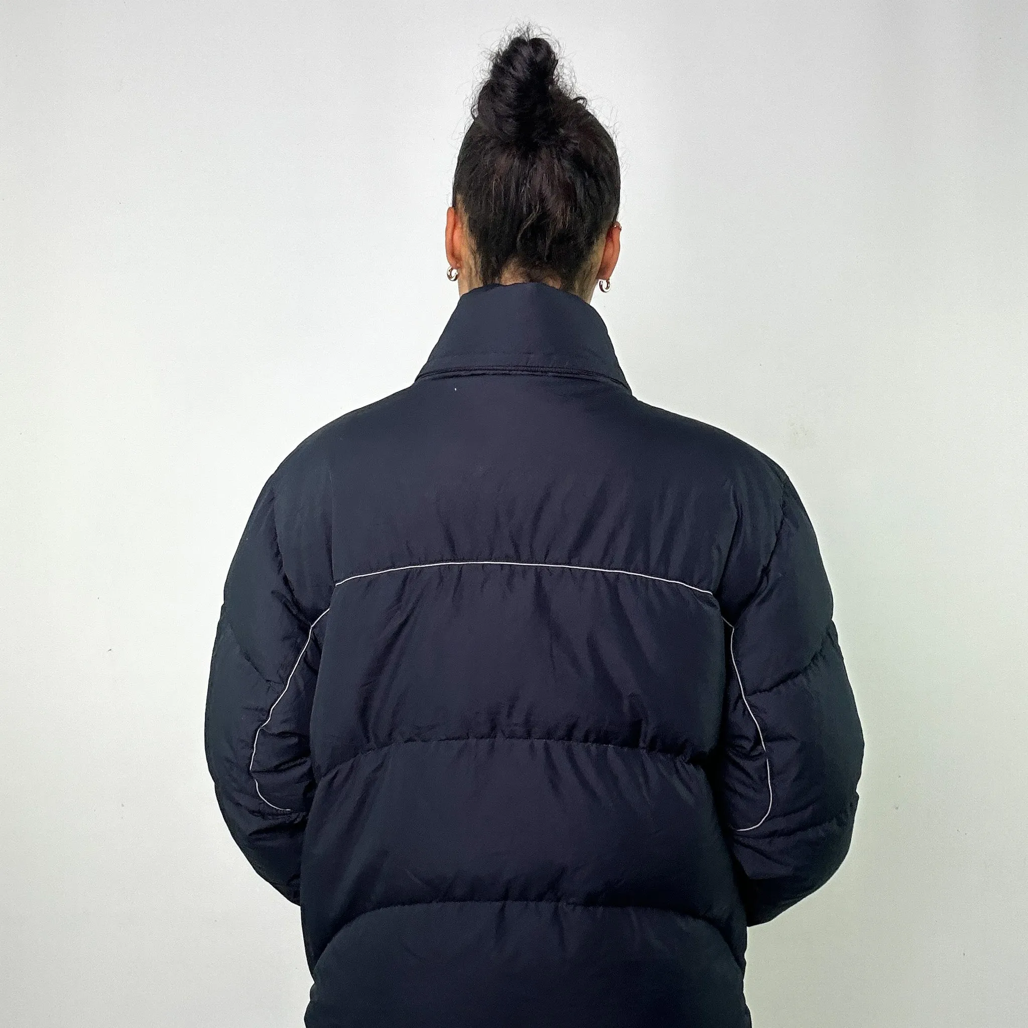 Navy Blue y2ks NIKE Puffer Jacket Coat (M)