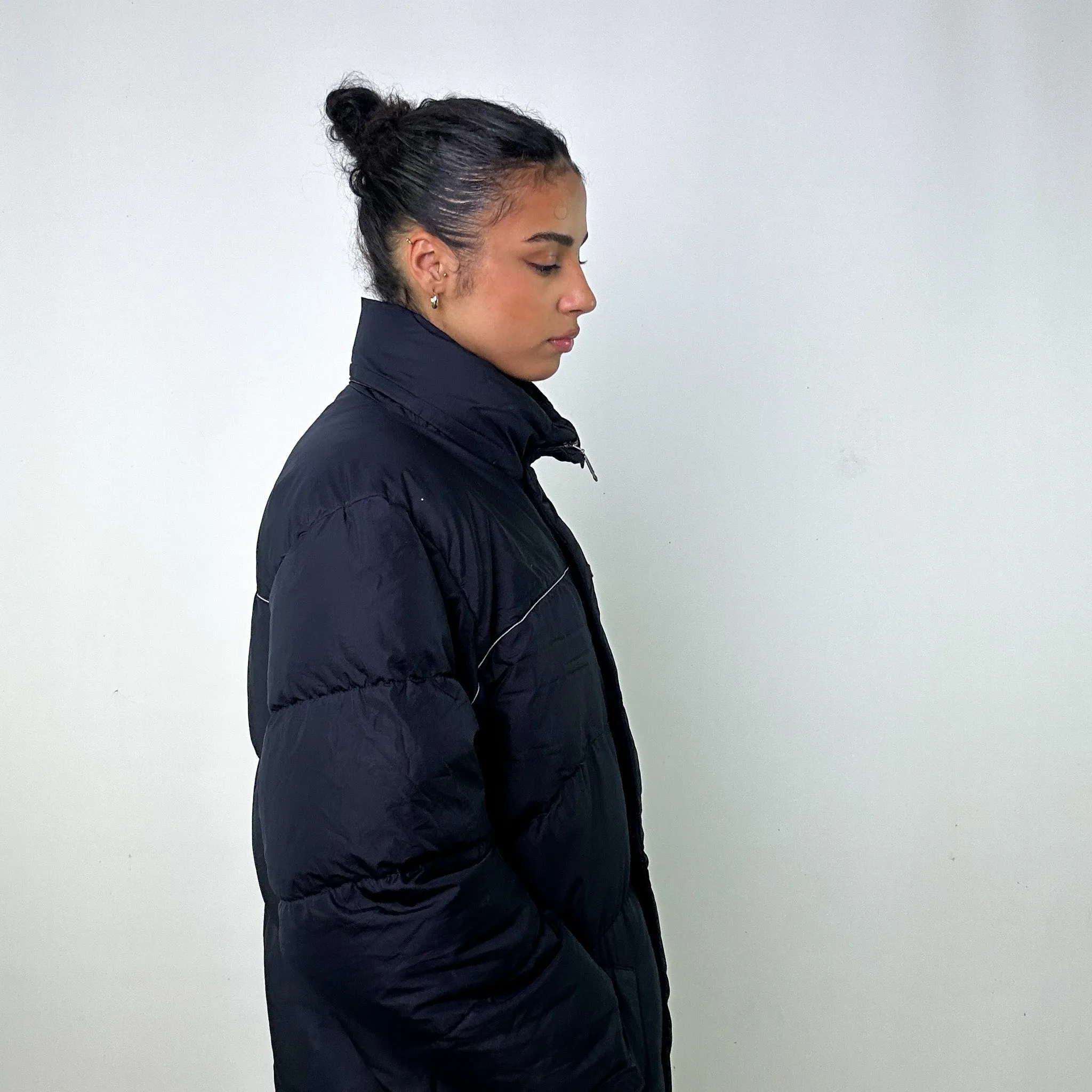 Navy Blue y2ks NIKE Puffer Jacket Coat (M)